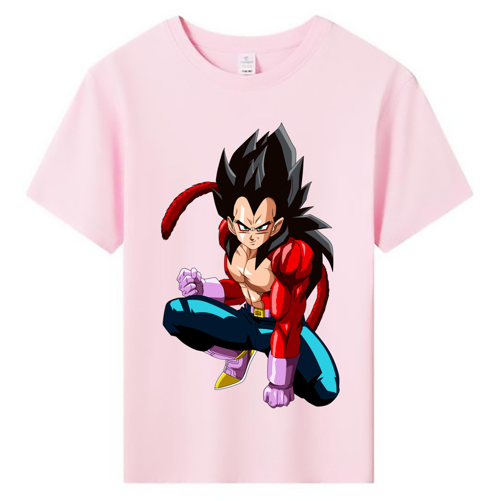 （画像用） ドラゴンボール ベジータ四世（Bejīta Yonsei）DRAGON BALL Vegeta IV 綿100％キッズTシャツ（フロントプリント）