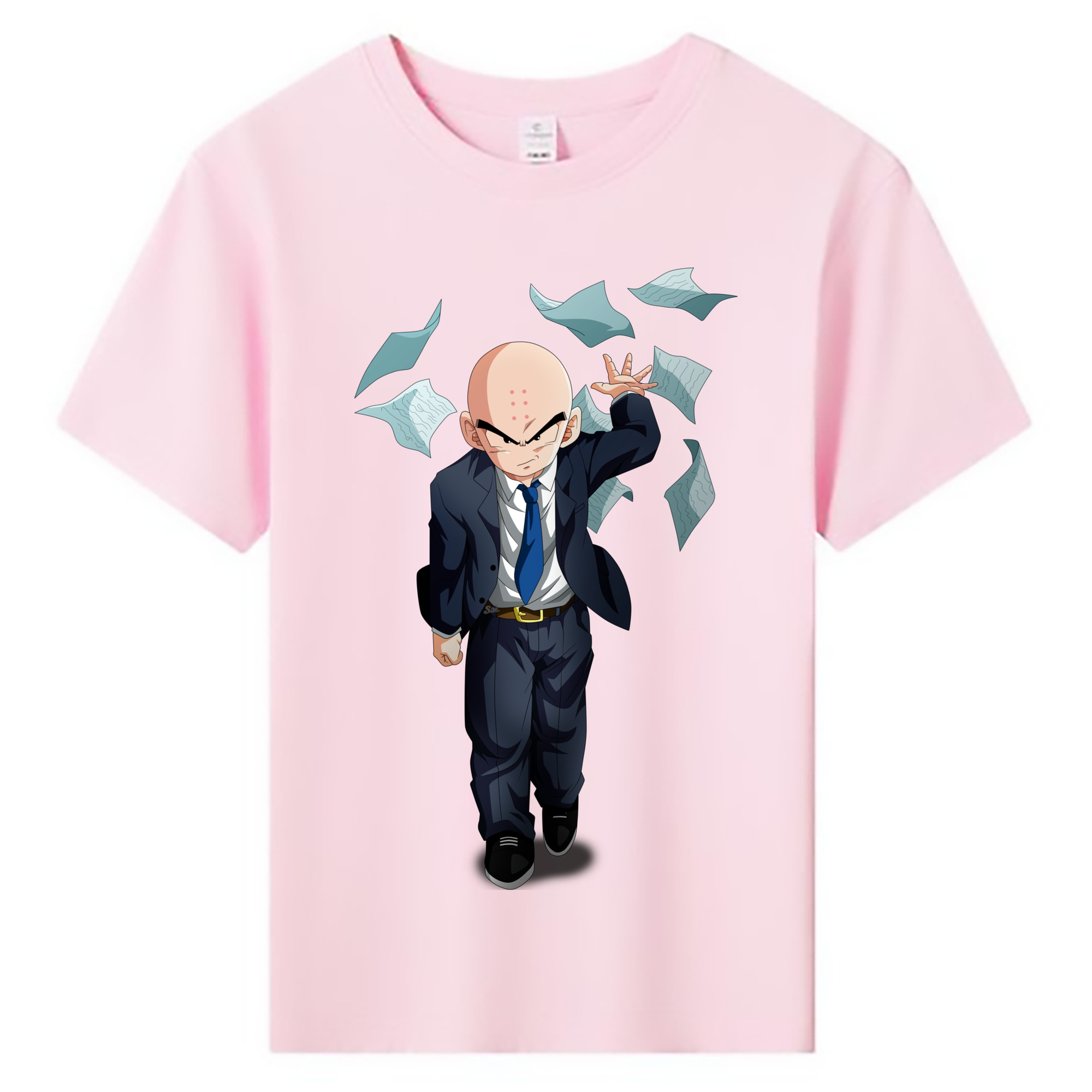 （画像用） ドラゴンボール クリリン DRAGON BALL krillin 綿100％キッズTシャツ（フロントプリント）