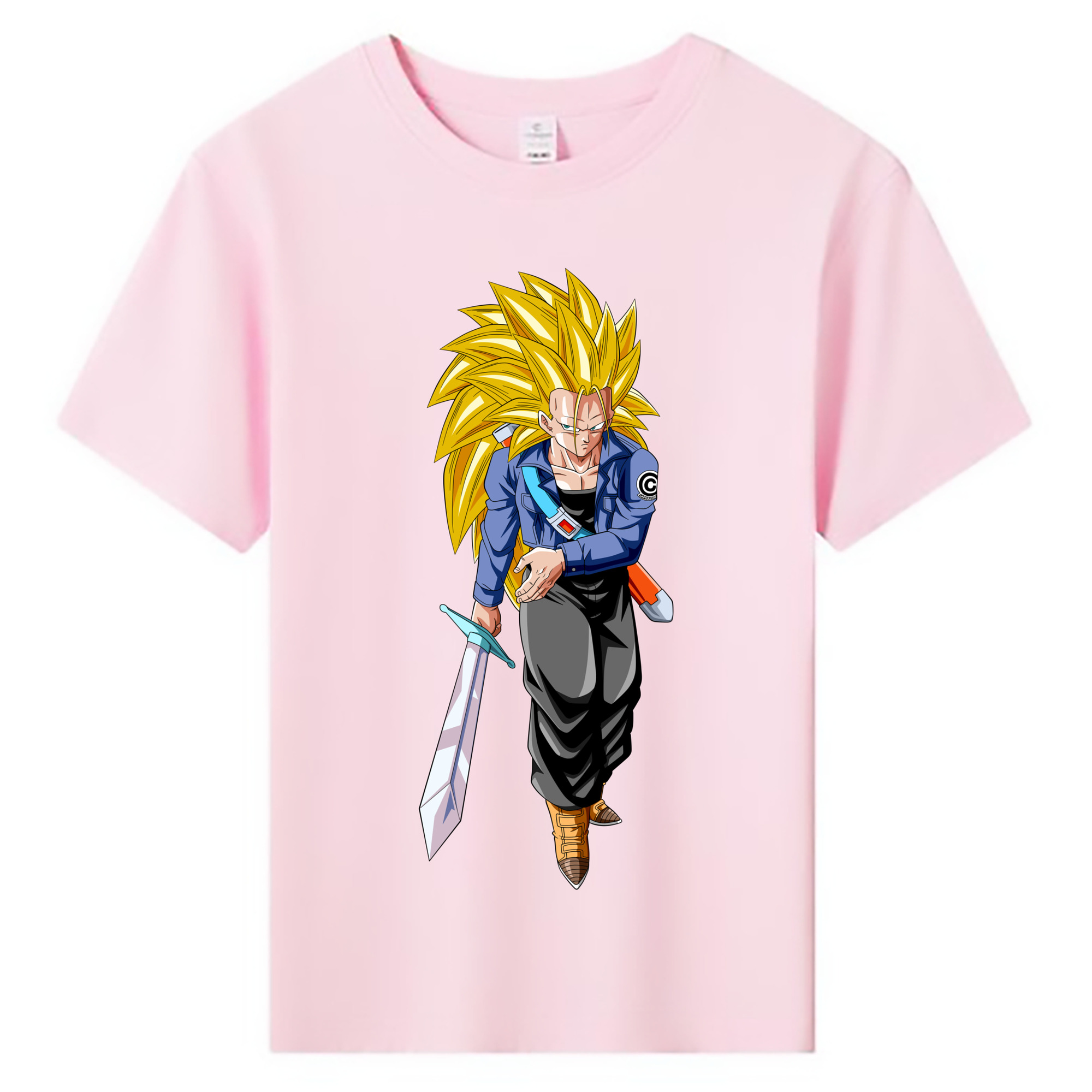 （画像用） ドラゴンボール トランクス（Torankusu）DRAGON BALL Trunks 綿100％キッズTシャツ（フロントプリント）