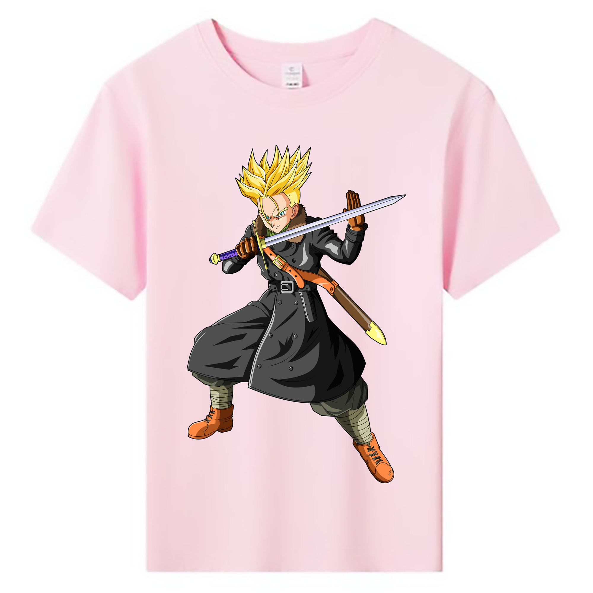 （画像用） ドラゴンボール トランクス（Torankusu）DRAGON BALL Trunks 綿100％キッズTシャツ（フロントプリント）
