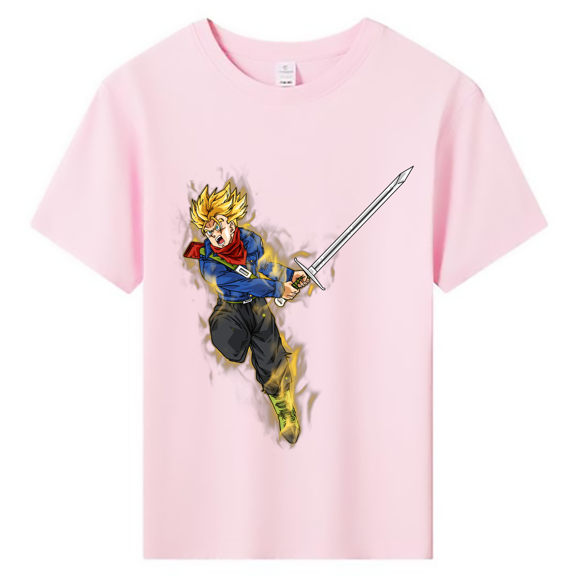 （画像用） ドラゴンボール トランクス（Torankusu）DRAGON BALL Trunks 綿100％キッズTシャツ（フロントプリント）