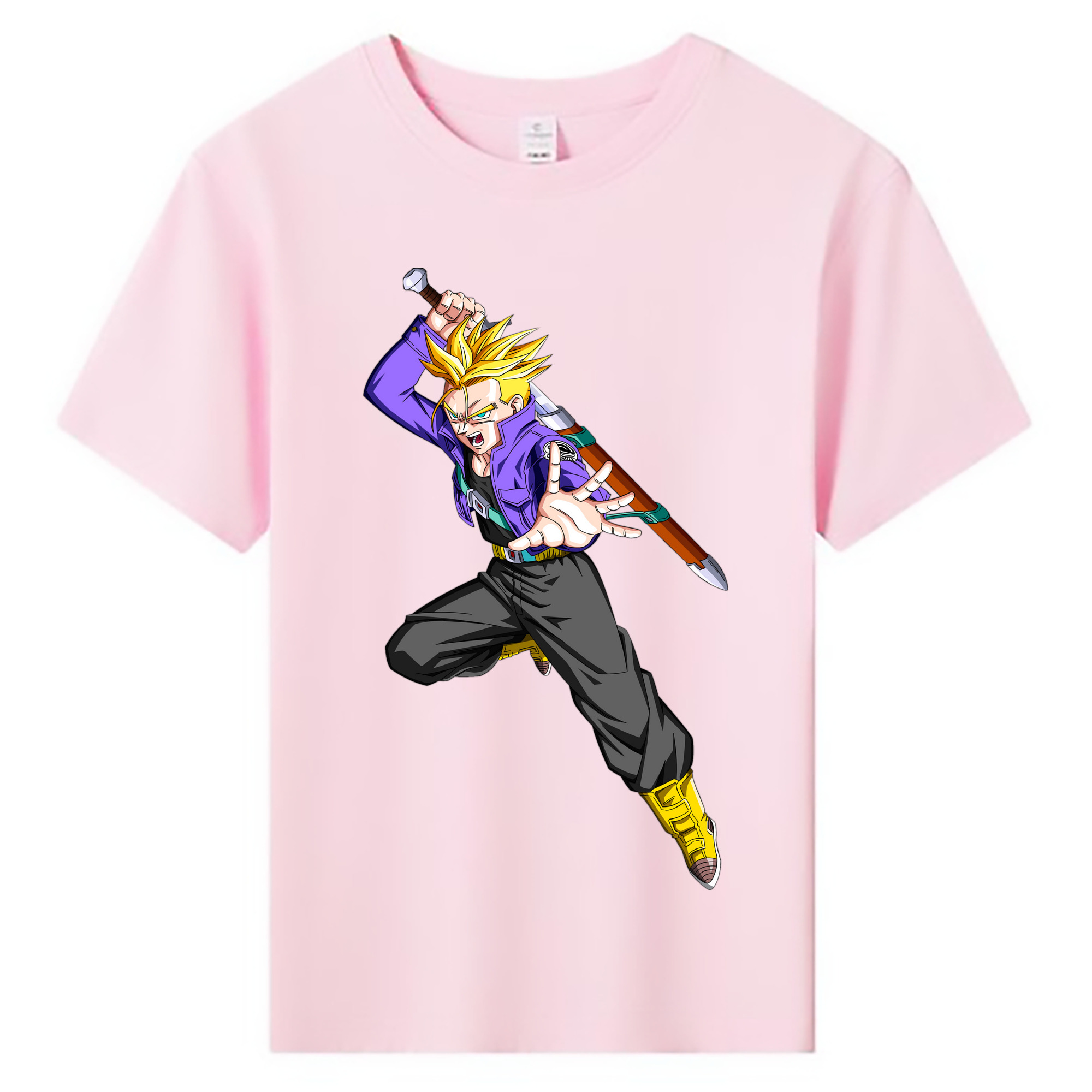 （画像用） ドラゴンボール トランクス（Torankusu）DRAGON BALL Trunks 綿100％キッズTシャツ（フロントプリント）