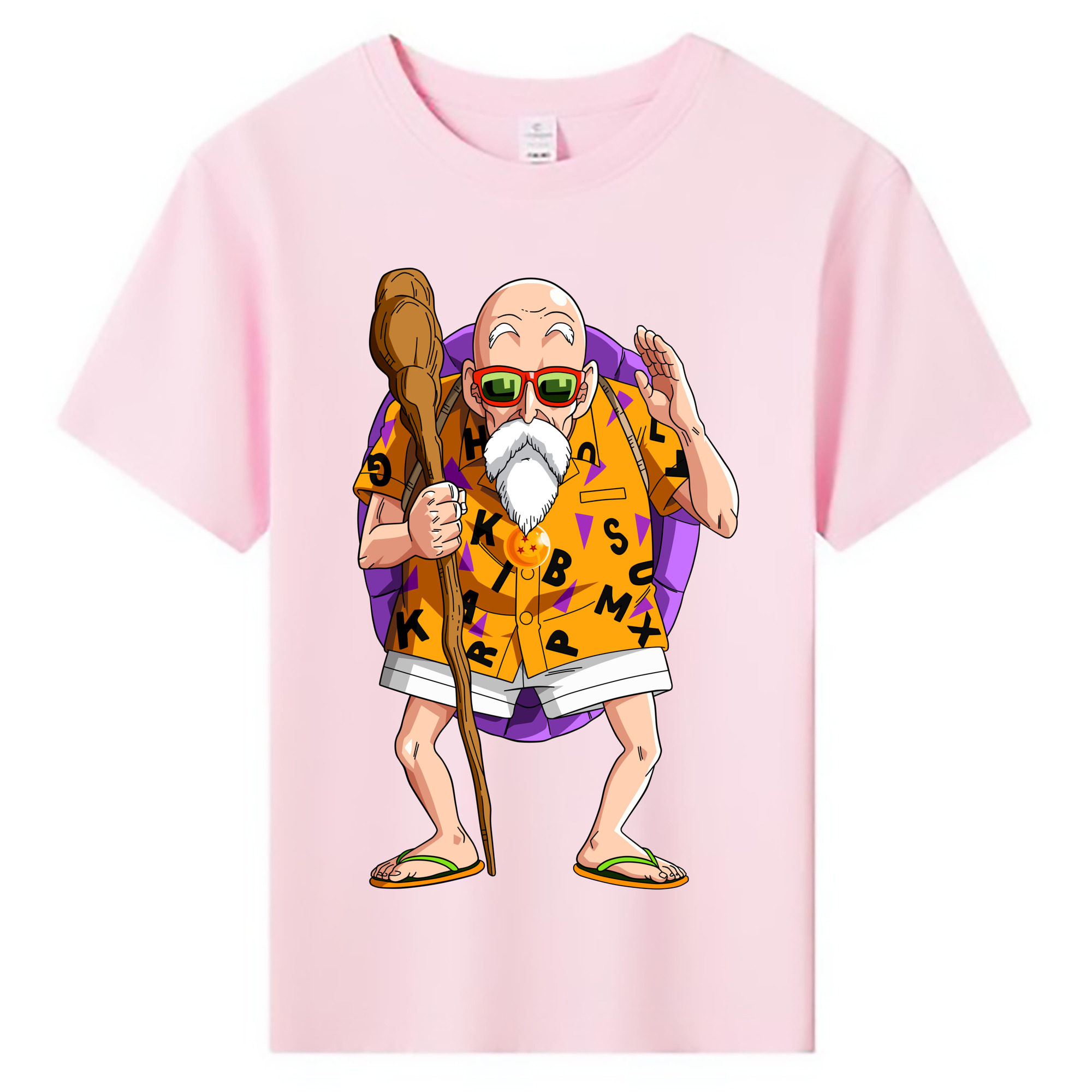 （画像用） ドラゴンボール 亀仙人（かめせんにん） DRAGON BALL Master Roshi Kame Sennin 綿100％キッズTシャツ（フロントプリント）