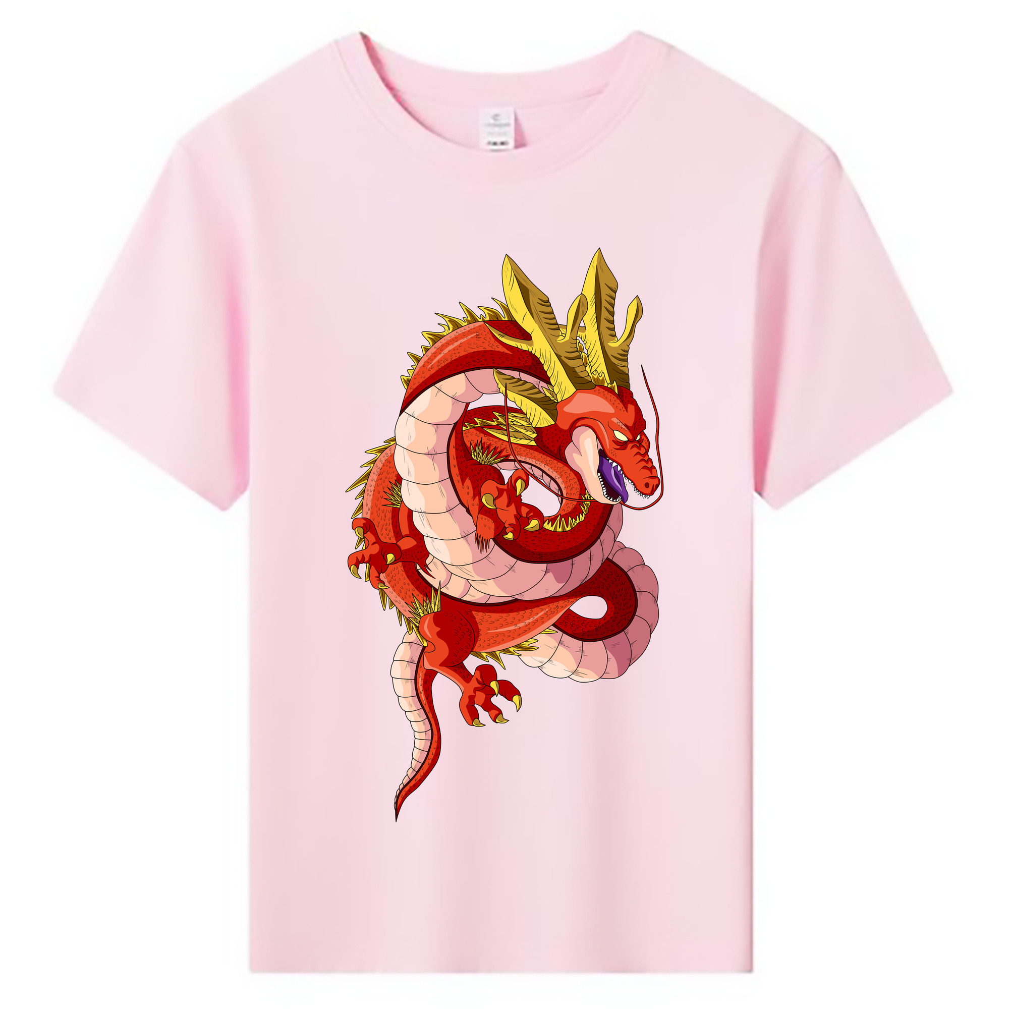 （画像用） ドラゴンボール 神龍 シェンロン DRAGON BALL Shenron 綿100％キッズTシャツ（フロントプリント）