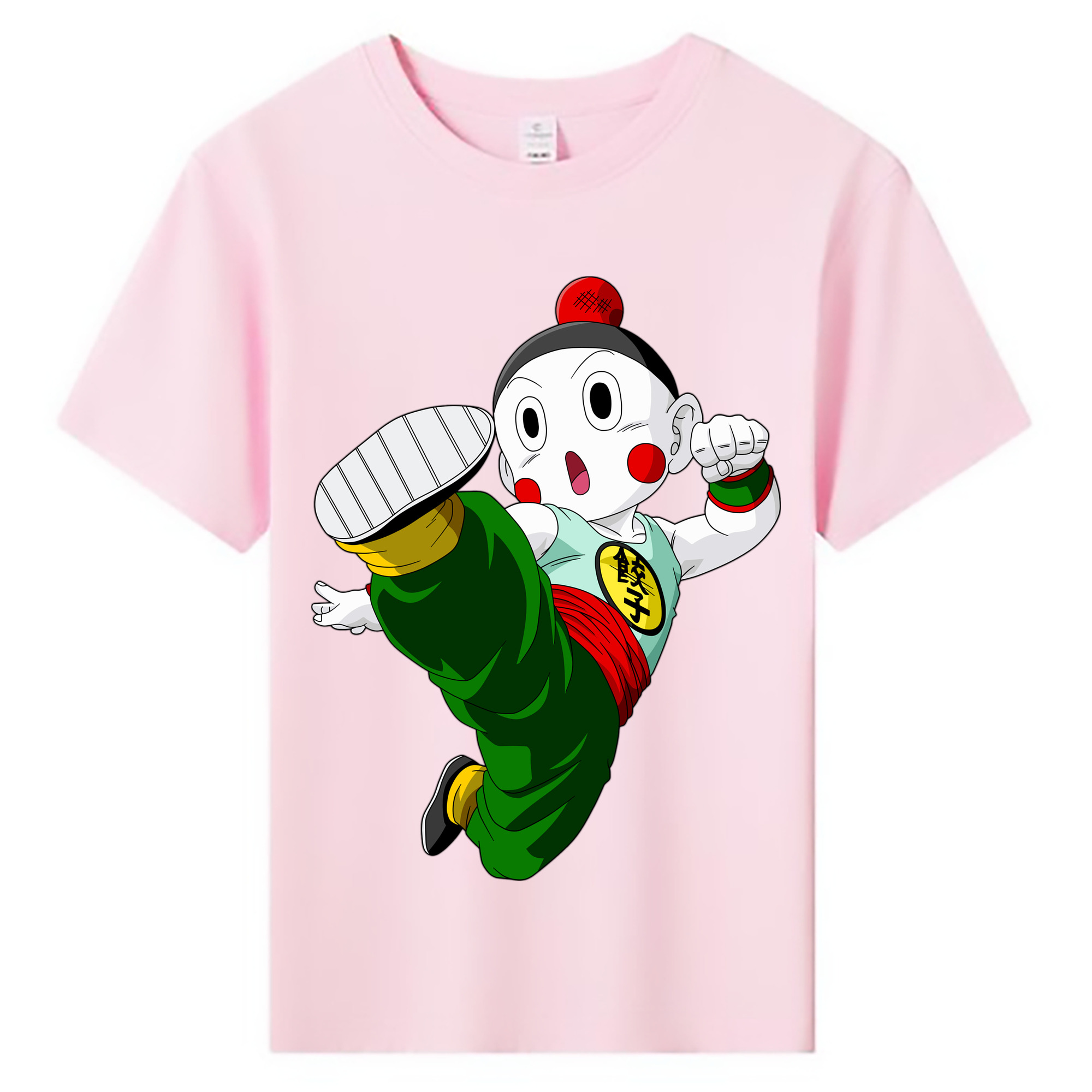 （画像用） ドラゴンボール 餃子（チャオズ）DRAGON BALL Chaoz 綿100％キッズTシャツ（フロントプリント）