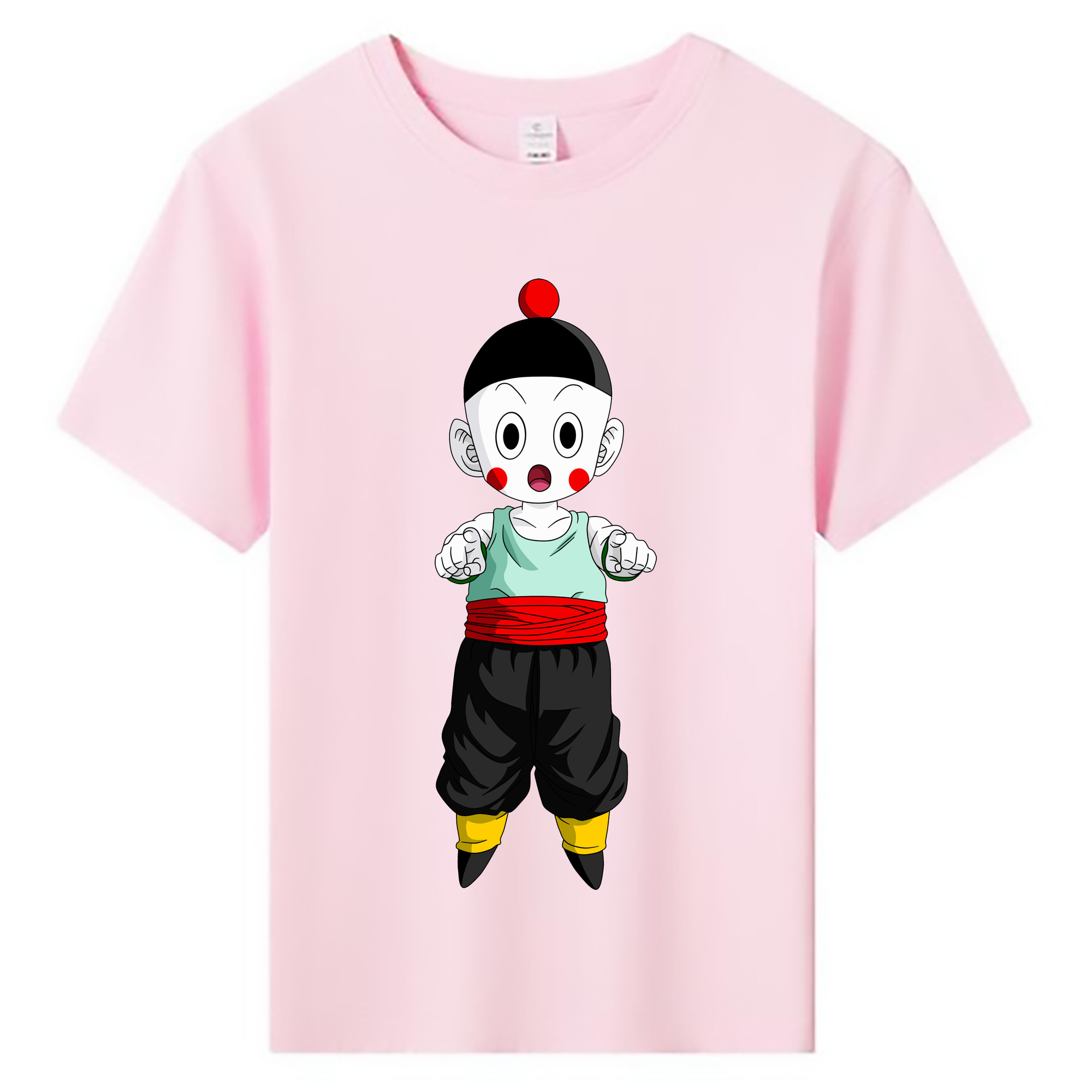 （画像用） ドラゴンボール 餃子（チャオズ）DRAGON BALL Chaoz 綿100％キッズTシャツ（フロントプリント）