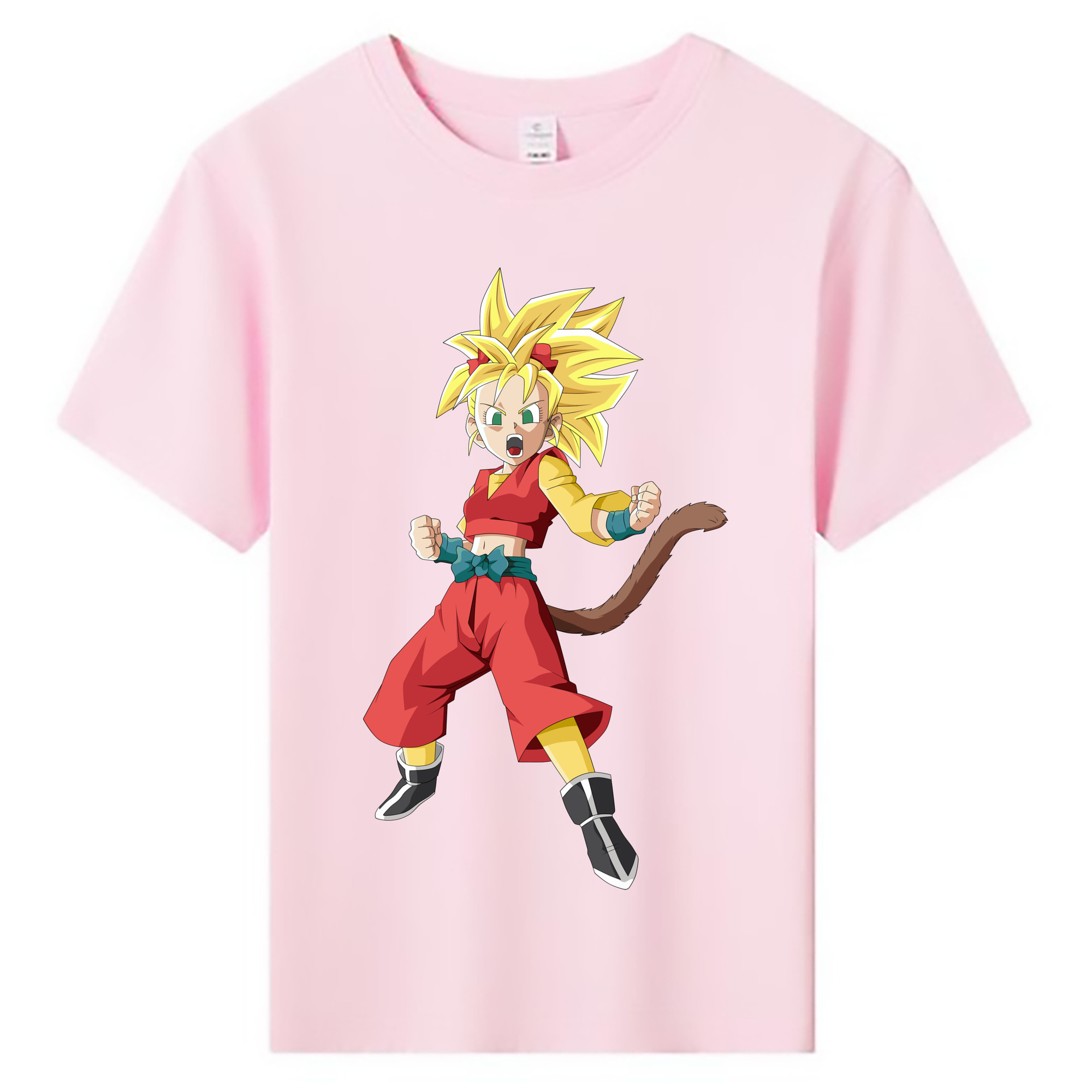 （画像用） ドラゴンボール カリフラ DRAGON BALL Caulifla 綿100％キッズTシャツ（フロントプリント）