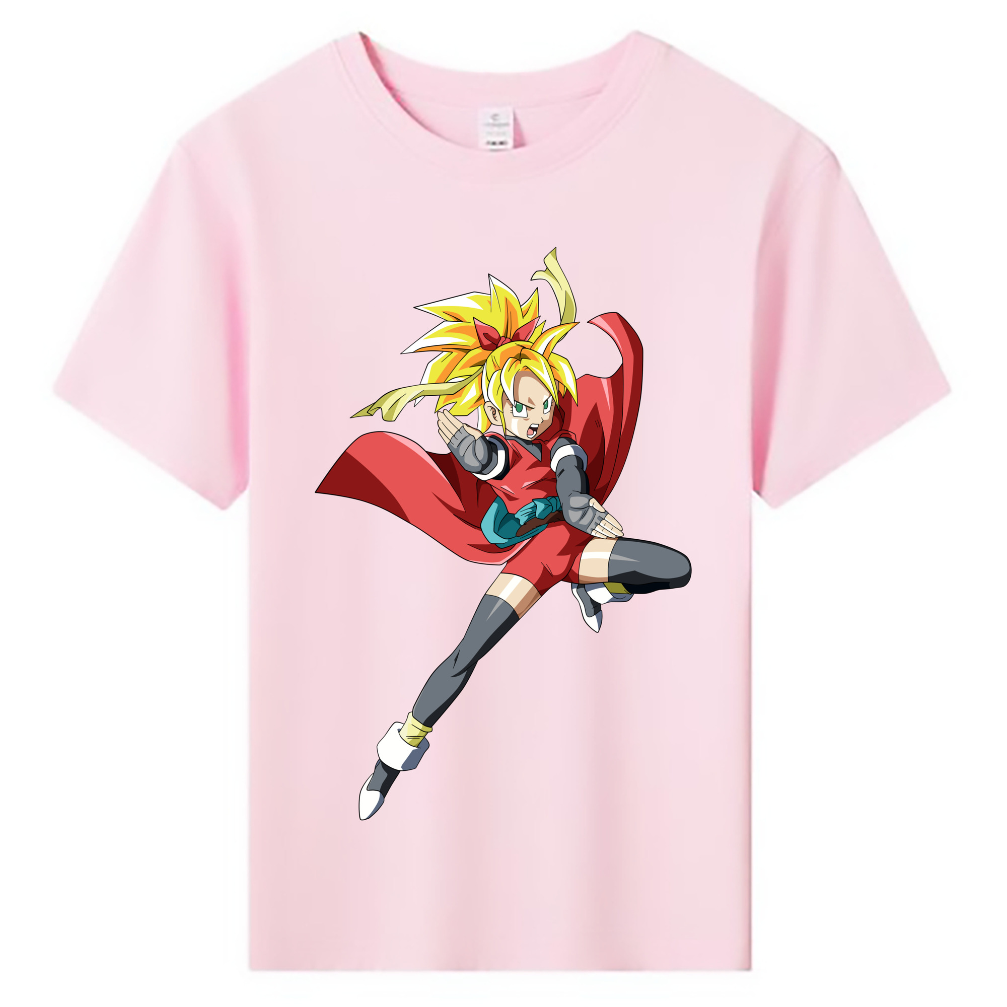 （画像用） ドラゴンボール カリフラ DRAGON BALL Caulifla 綿100％キッズTシャツ（フロントプリント）