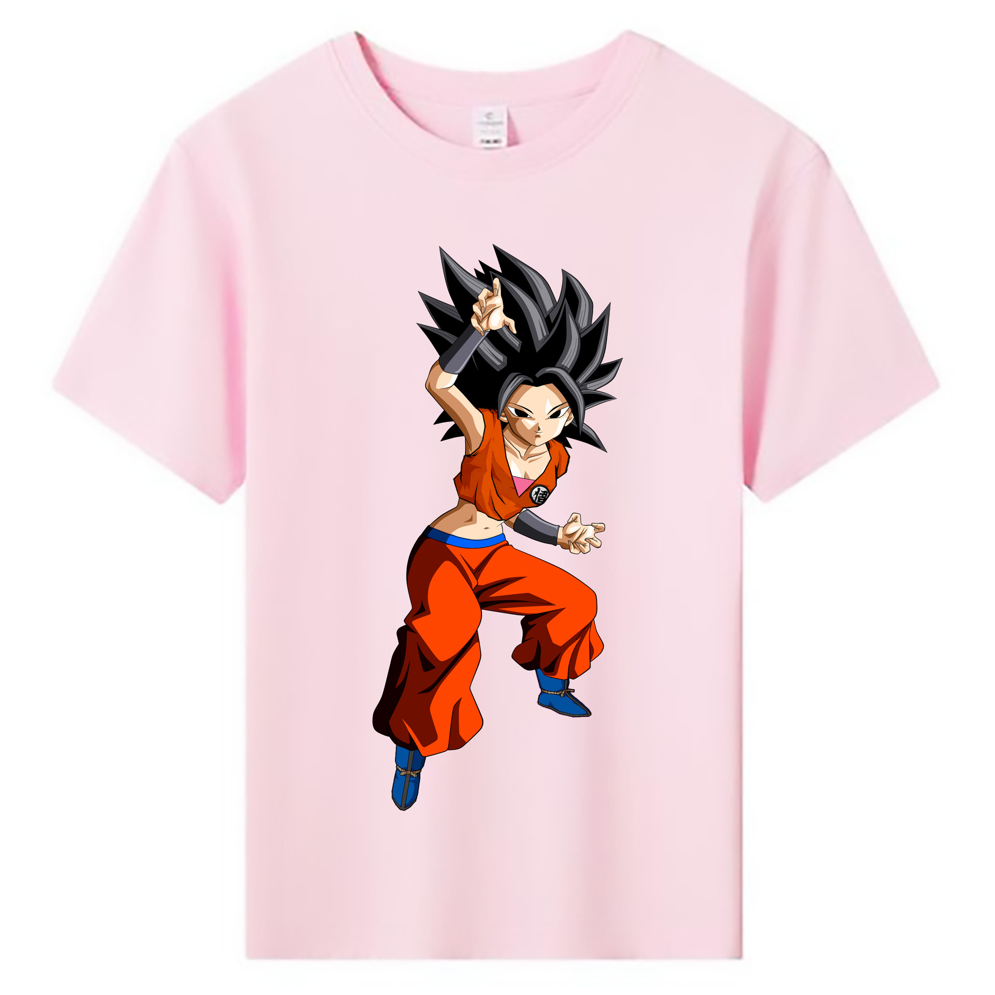 （画像用） ドラゴンボール カリフラ DRAGON BALL Caulifla 綿100％キッズTシャツ（フロントプリント）