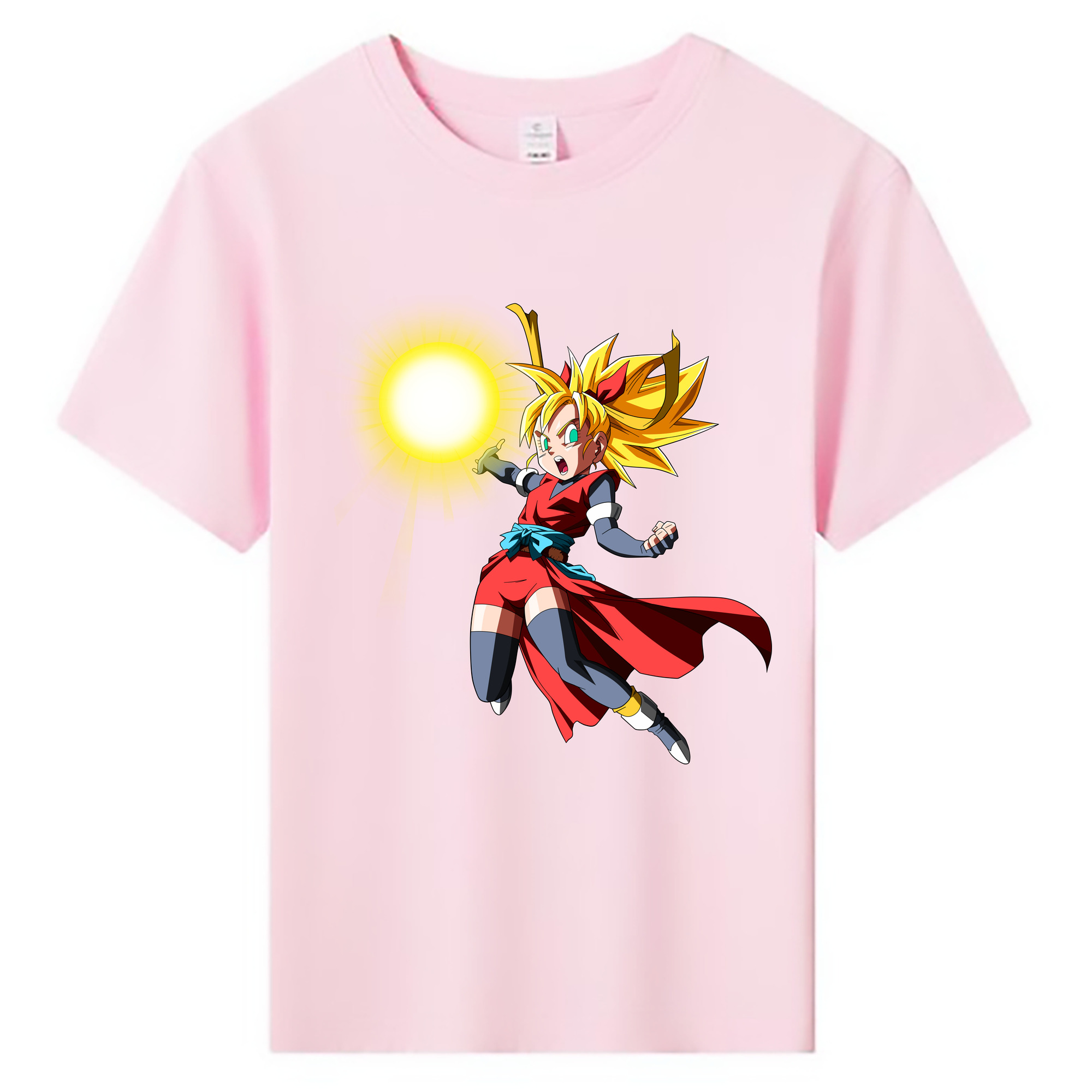 （画像用） ドラゴンボール カリフラ DRAGON BALL Caulifla 綿100％キッズTシャツ（フロントプリント）