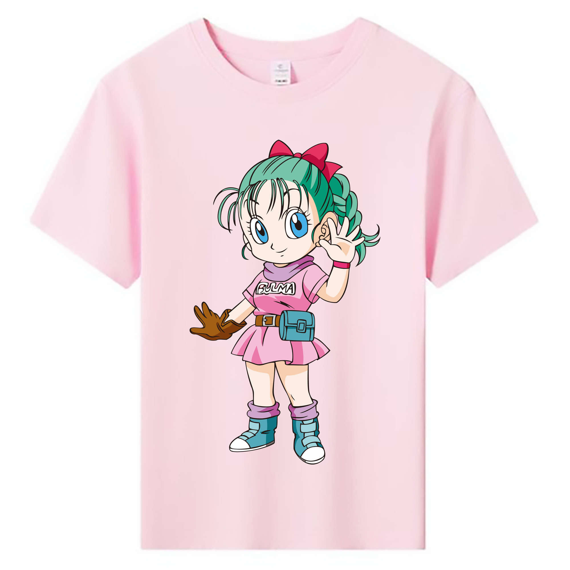 （画像用） ドラゴンボール ブルマ DRAGON BALL Bulma 綿100％キッズTシャツ（フロントプリント）