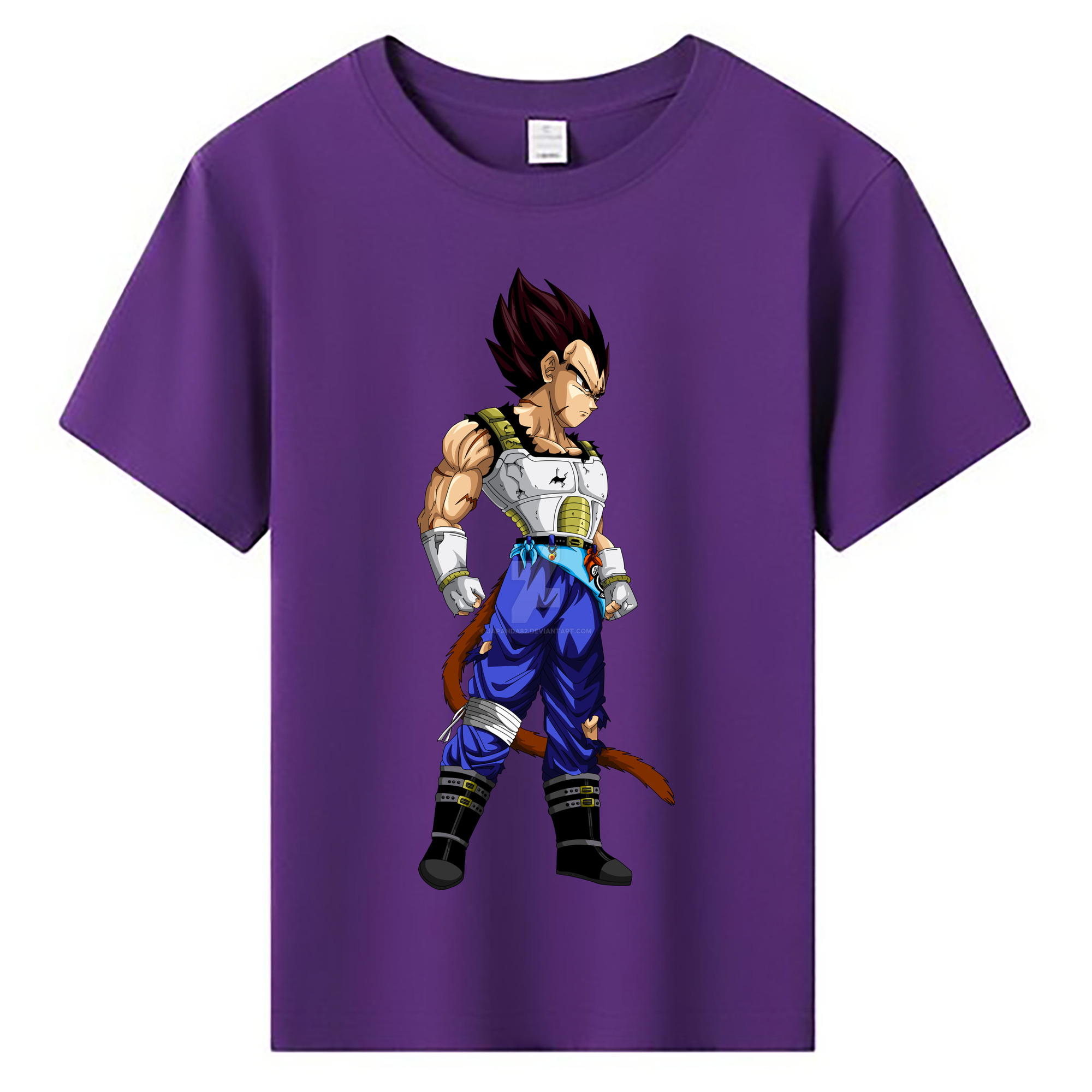 （画像用） ドラゴンボール ベジータ四世（Bejīta Yonsei）DRAGON BALL Vegeta IV 綿100％キッズTシャツ（フロントプリント）