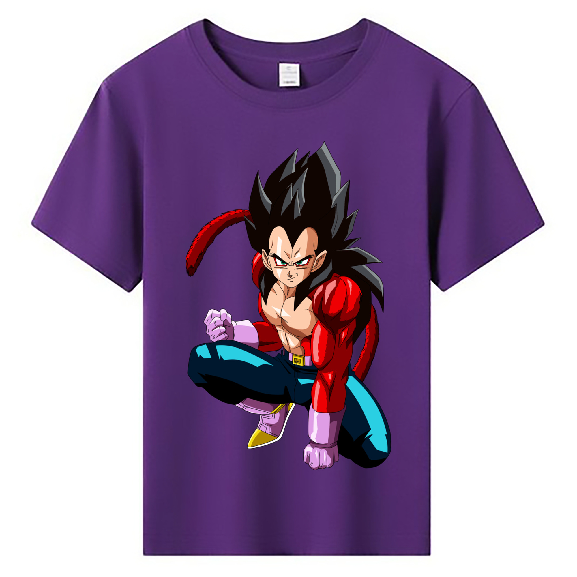 （画像用） ドラゴンボール ベジータ四世（Bejīta Yonsei）DRAGON BALL Vegeta IV 綿100％キッズTシャツ（フロントプリント）