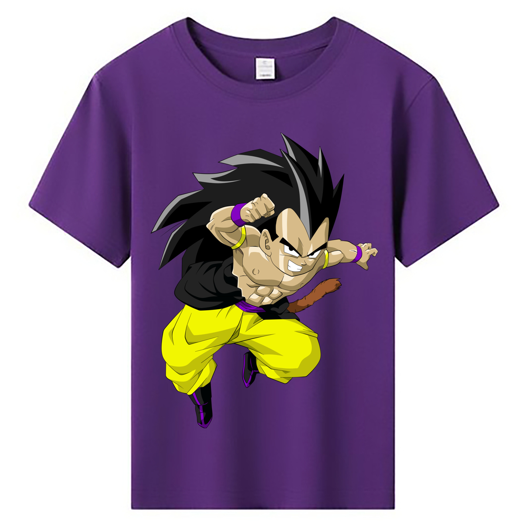（画像用） ドラゴンボール ベジータ四世（Bejīta Yonsei）DRAGON BALL Vegeta IV 綿100％キッズTシャツ（フロントプリント）