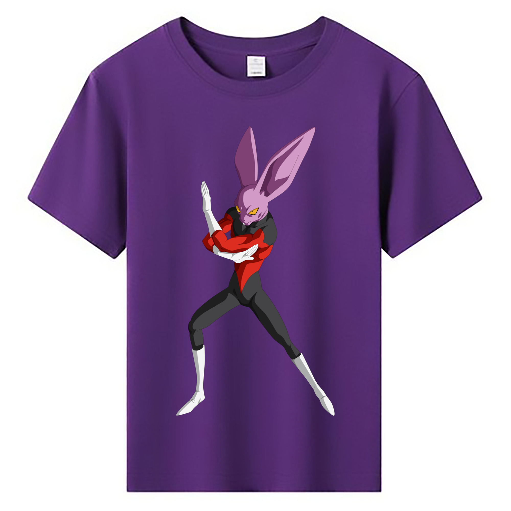 （画像用） ドラゴンボール ビルス 破壊神ビルス DRAGON BALL Beerus Birusu 綿100％キッズTシャツ（フロントプリント）