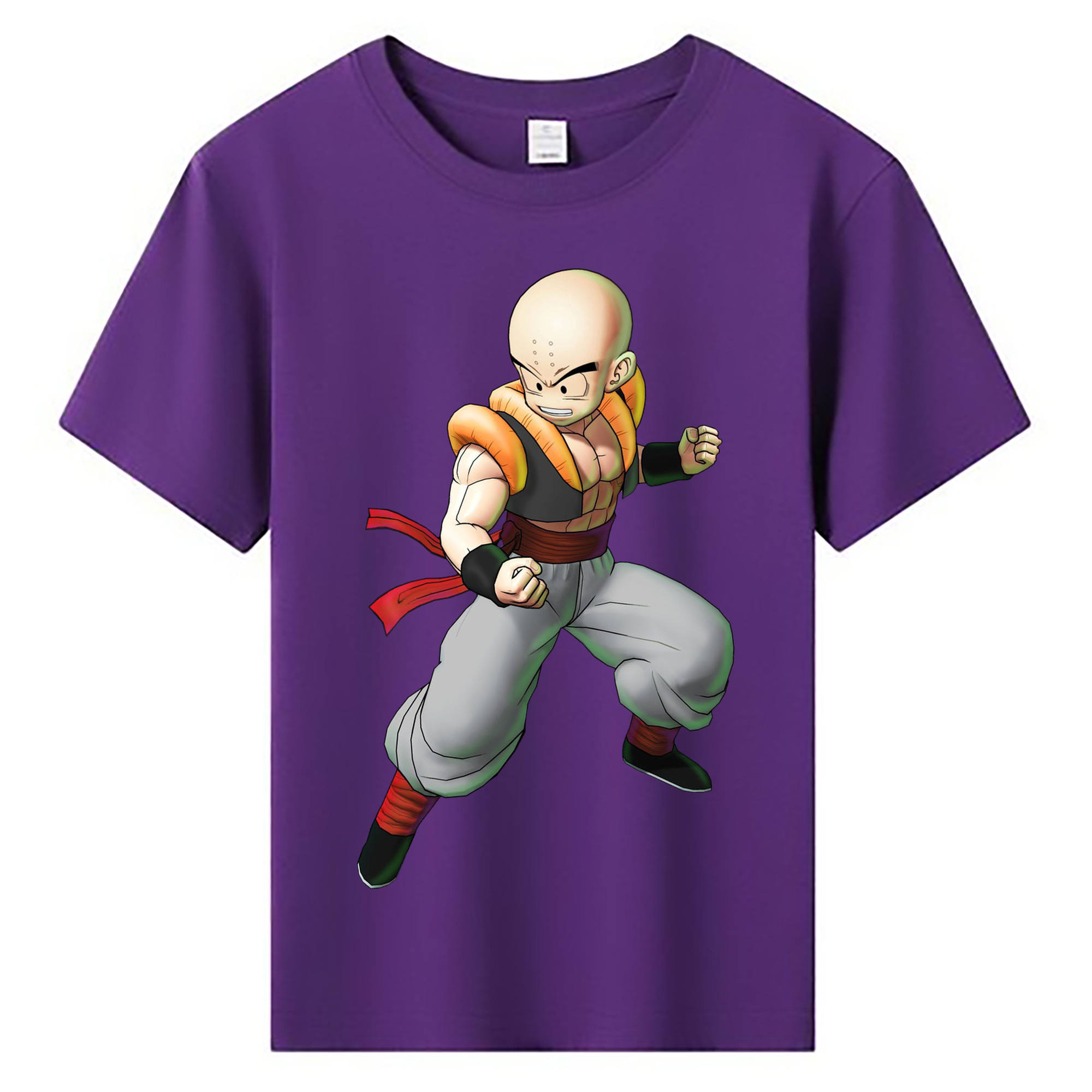 （画像用） ドラゴンボール クリリン DRAGON BALL krillin 綿100％キッズTシャツ（フロントプリント）