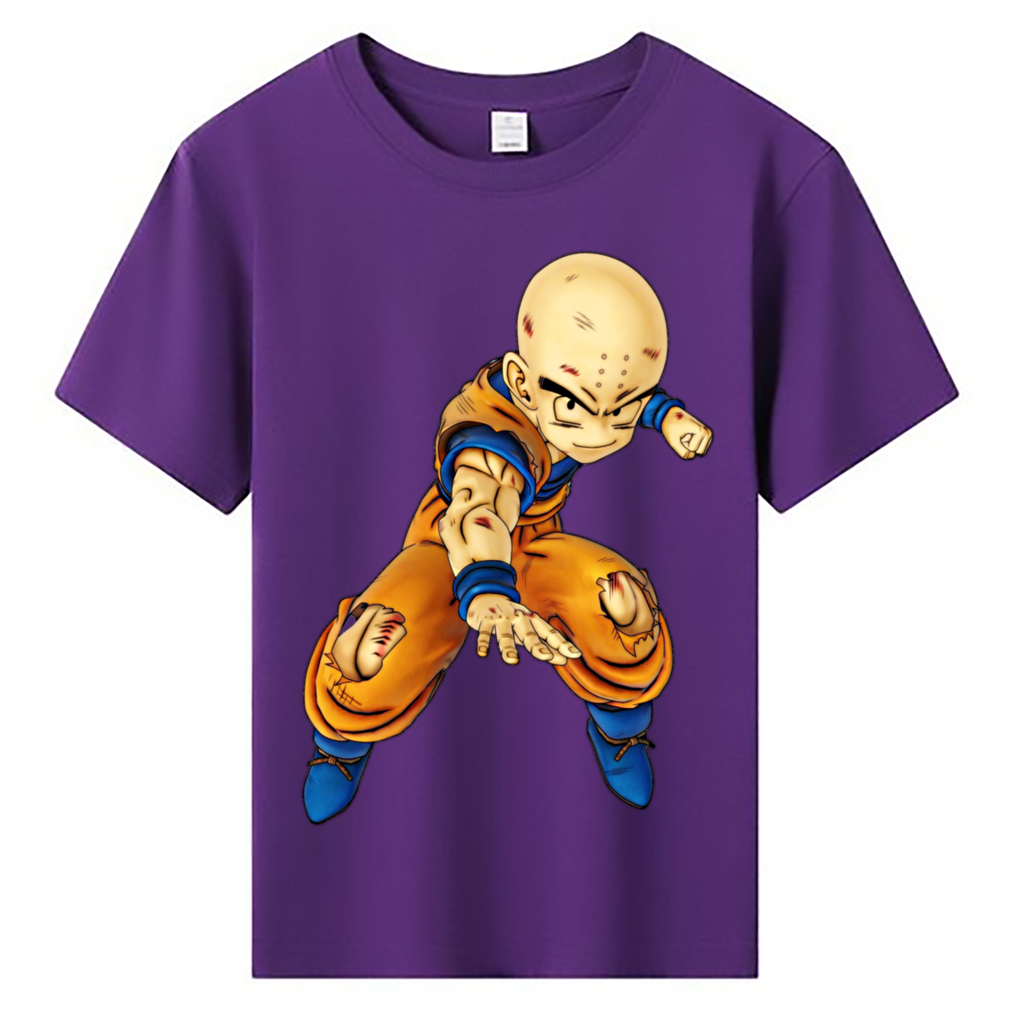 （画像用） ドラゴンボール クリリン DRAGON BALL krillin 綿100％キッズTシャツ（フロントプリント）