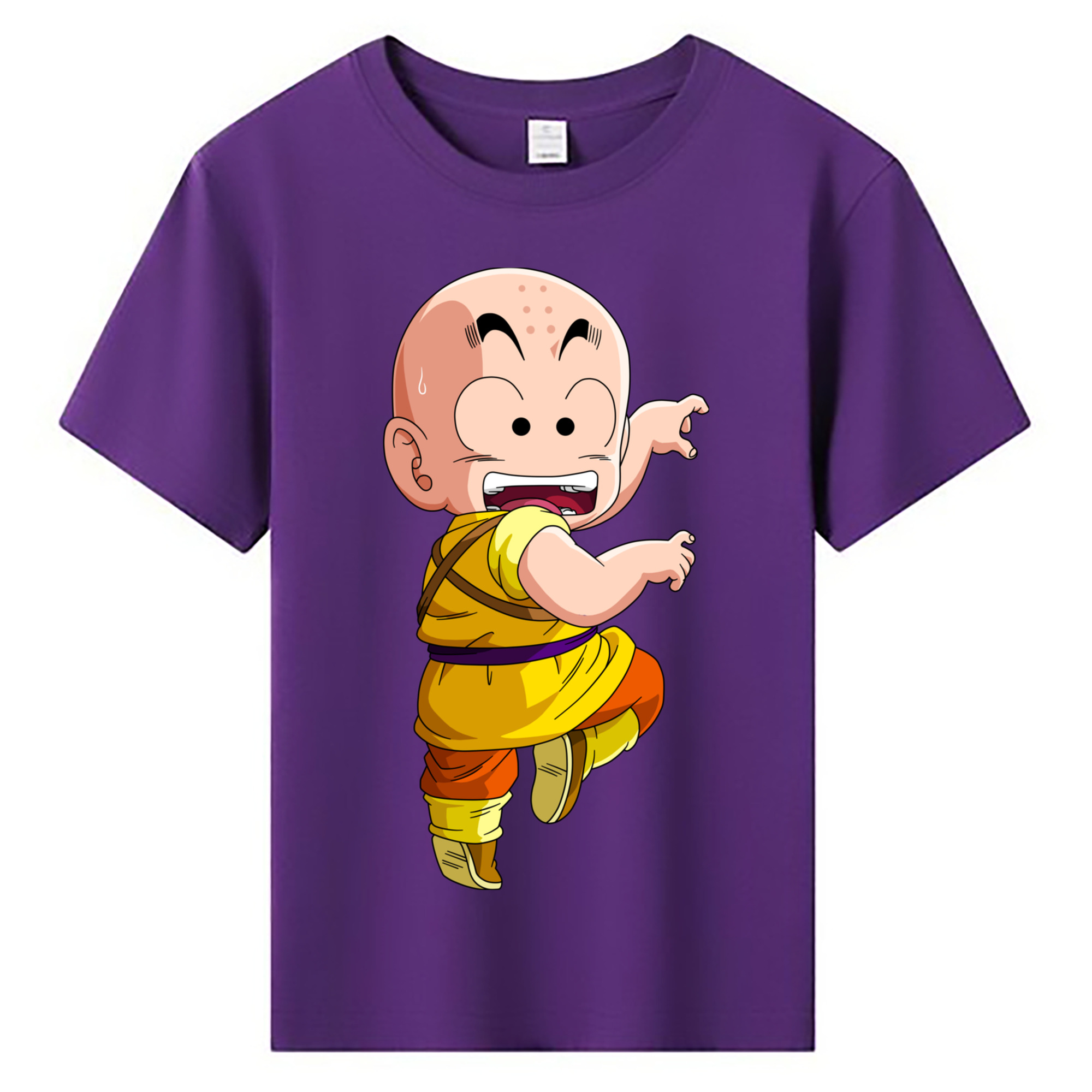 （画像用） ドラゴンボール クリリン DRAGON BALL krillin 綿100％キッズTシャツ（フロントプリント）