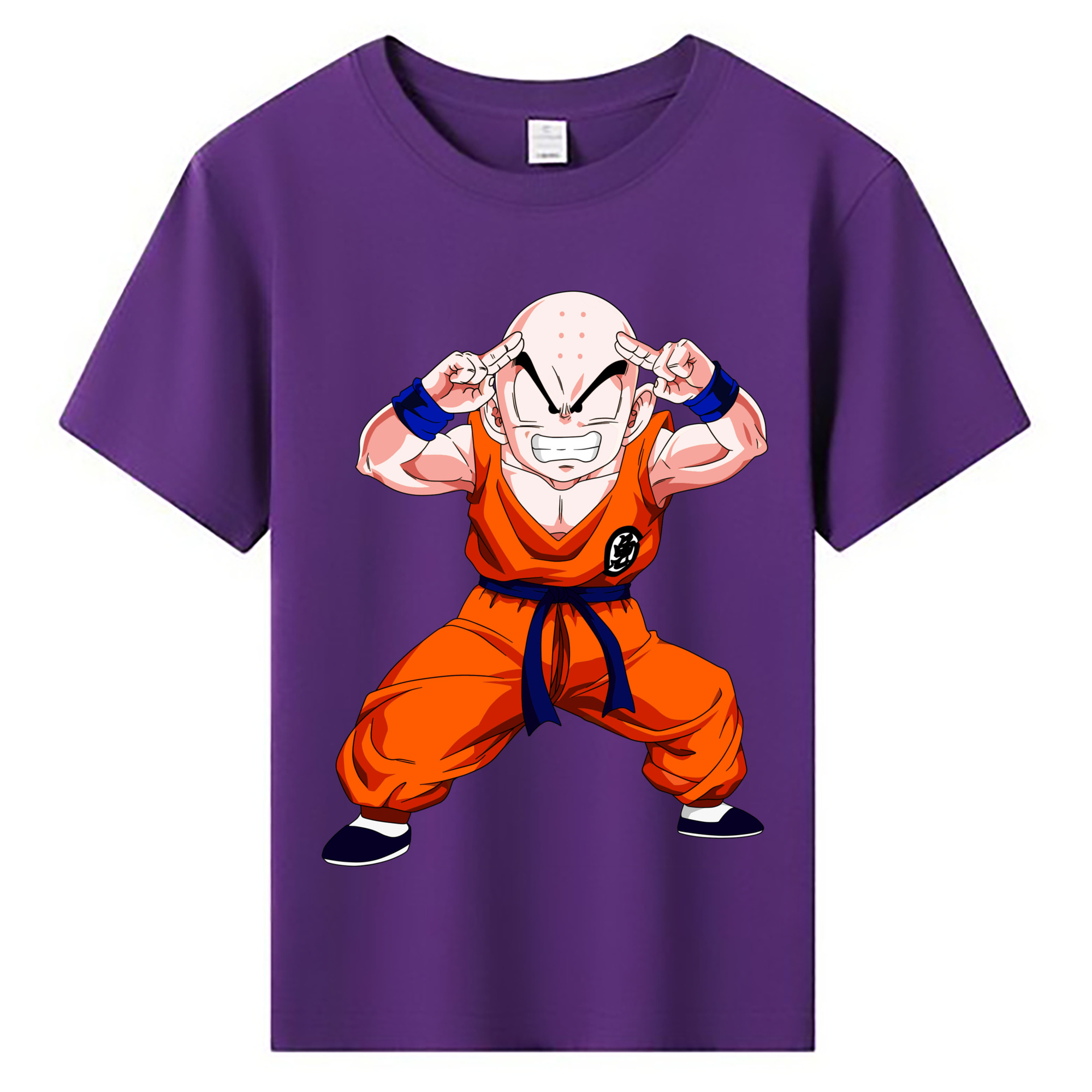 （画像用） ドラゴンボール クリリン DRAGON BALL krillin 綿100％キッズTシャツ（フロントプリント）