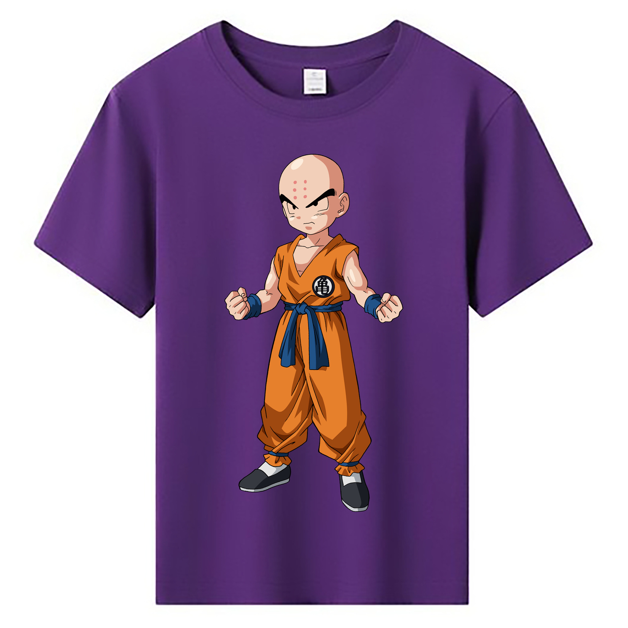 （画像用） ドラゴンボール クリリン DRAGON BALL krillin 綿100％キッズTシャツ（フロントプリント）