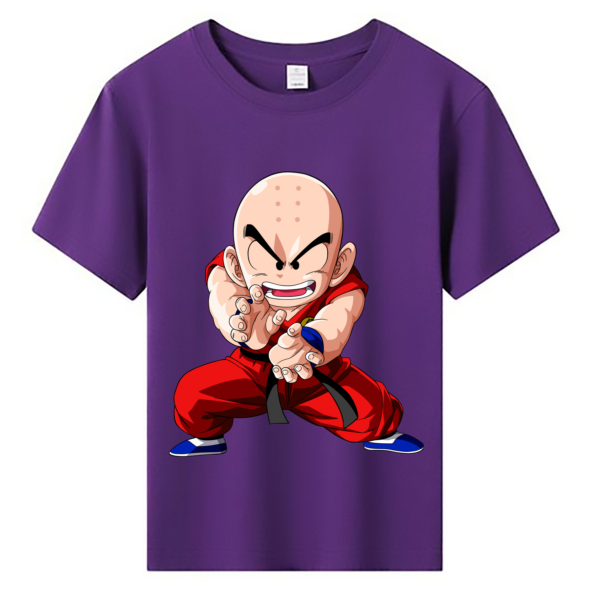 （画像用） ドラゴンボール クリリン DRAGON BALL krillin 綿100％キッズTシャツ（フロントプリント）