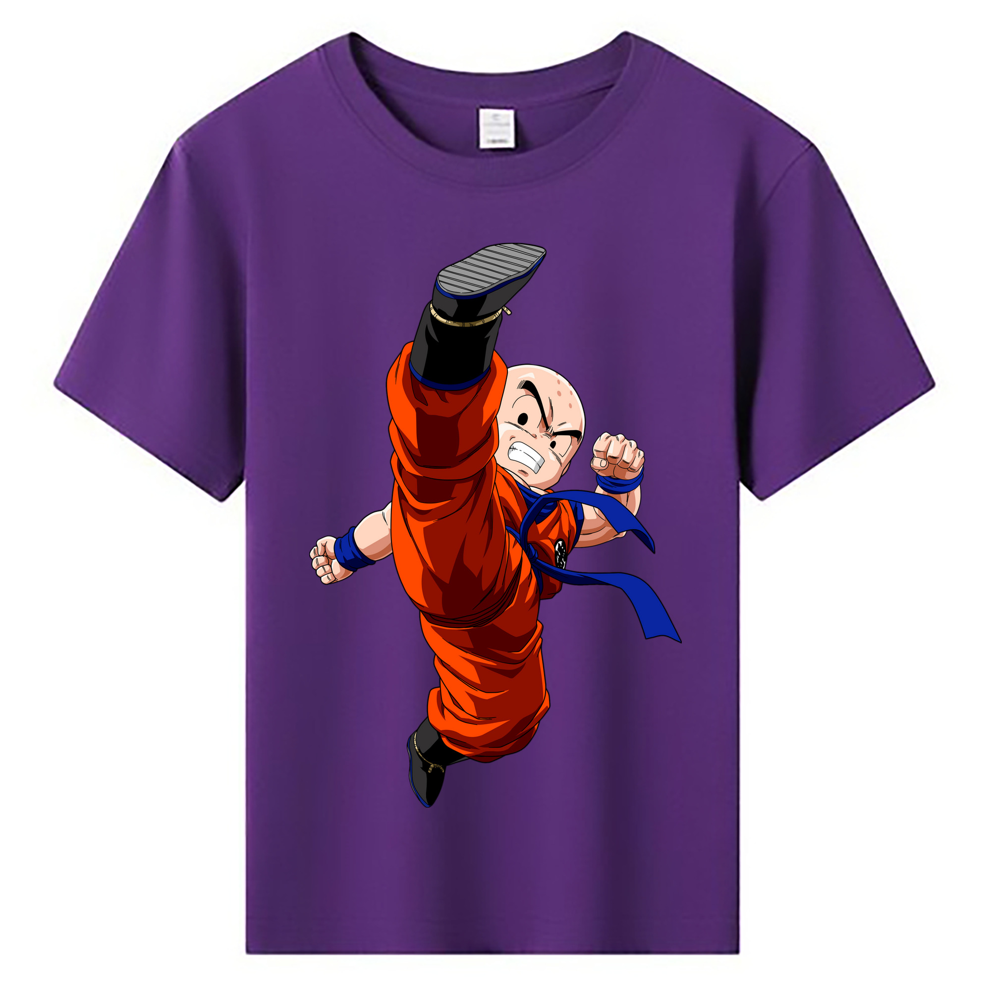 （画像用） ドラゴンボール クリリン DRAGON BALL krillin 綿100％キッズTシャツ（フロントプリント）