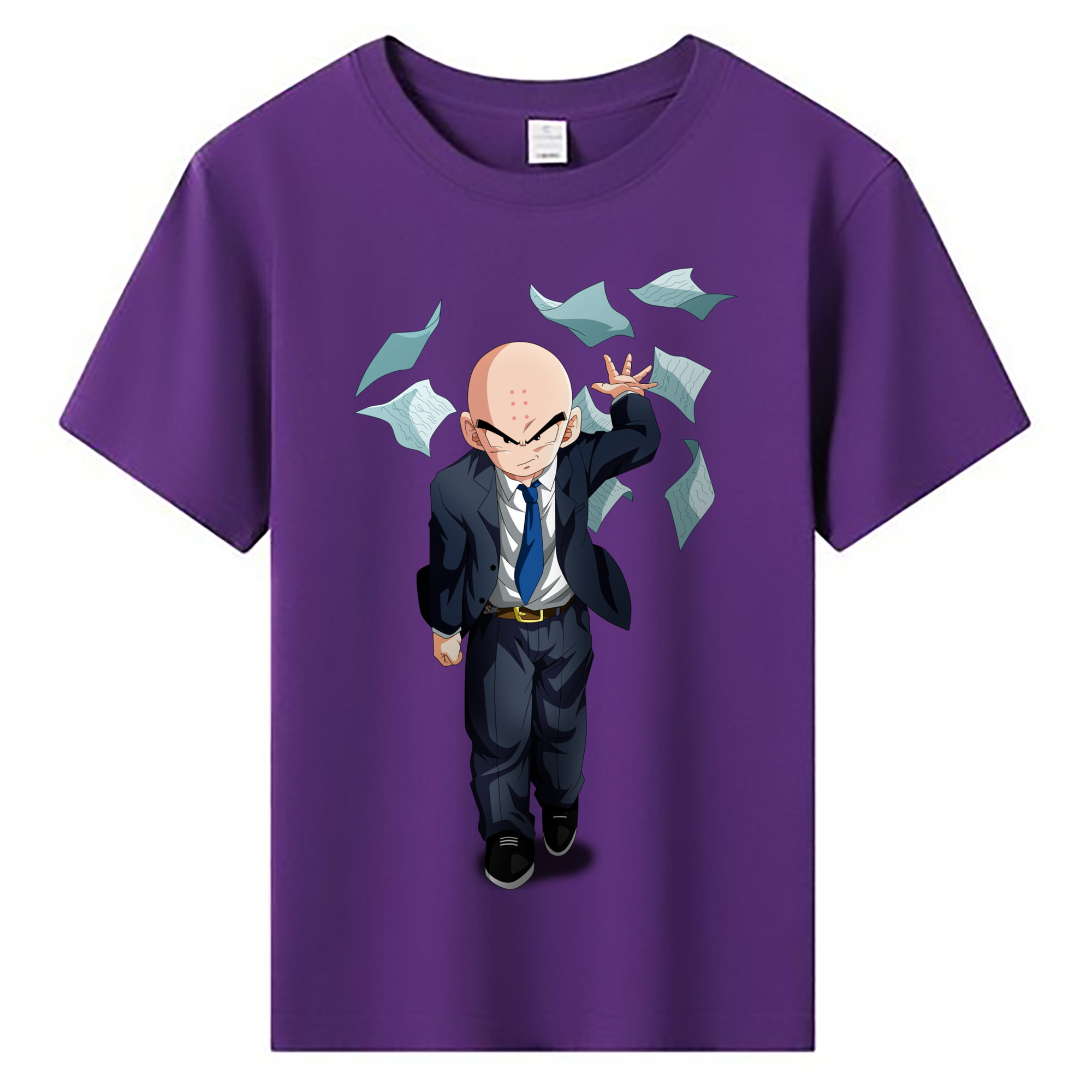 （画像用） ドラゴンボール クリリン DRAGON BALL krillin 綿100％キッズTシャツ（フロントプリント）