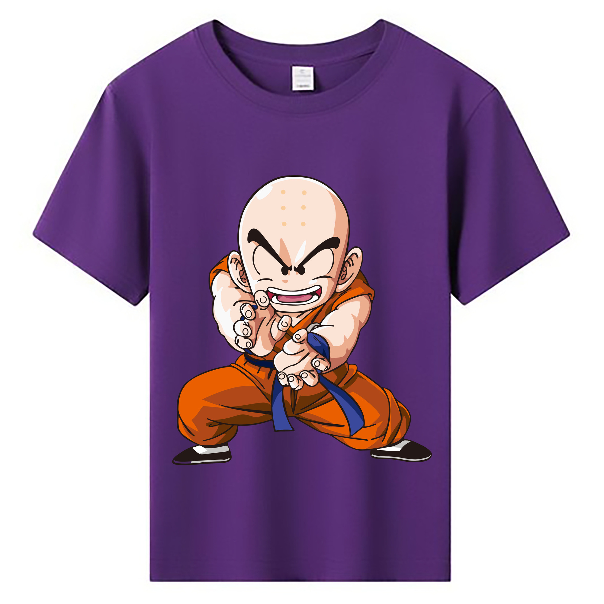 （画像用） ドラゴンボール クリリン DRAGON BALL krillin 綿100％キッズTシャツ（フロントプリント）