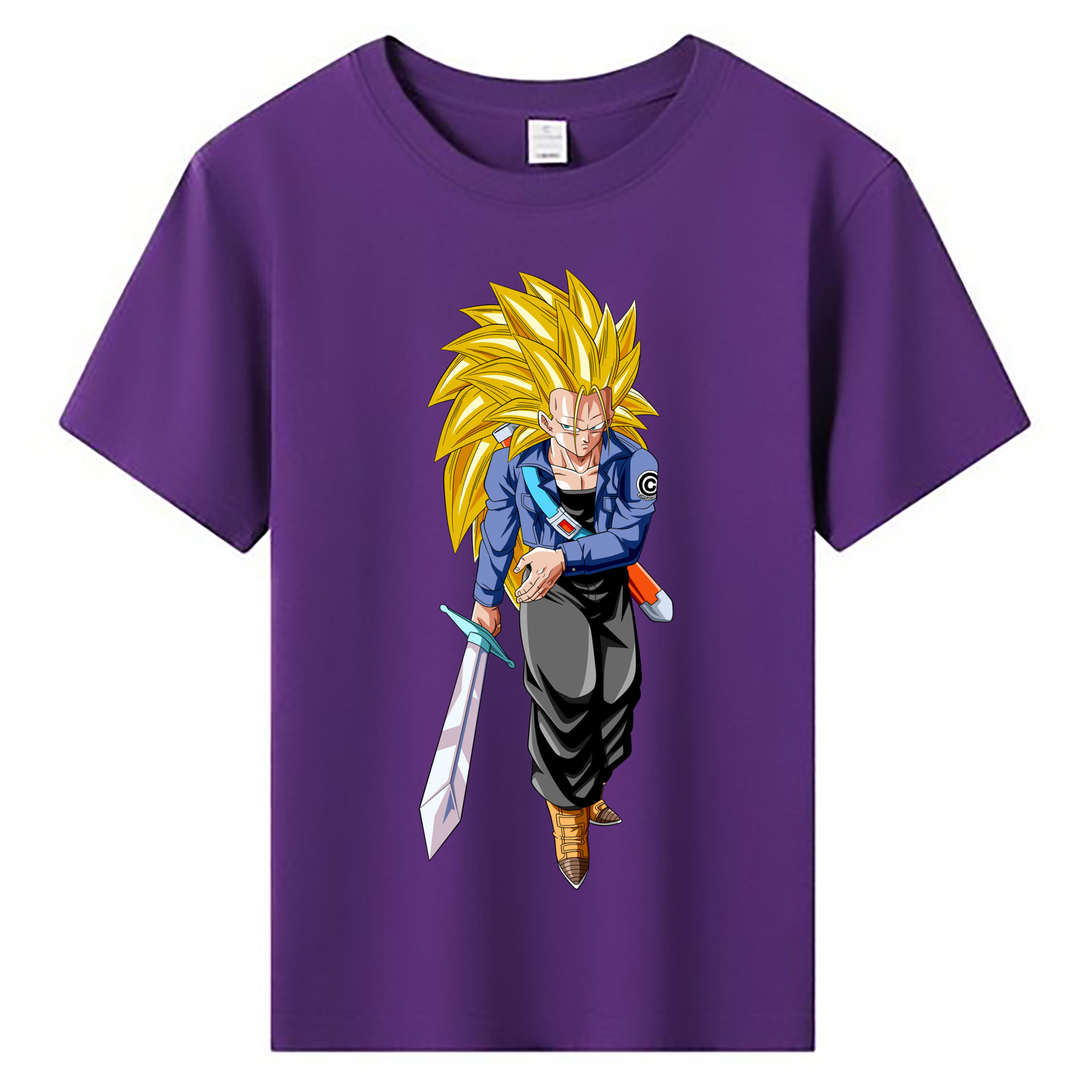 （画像用） ドラゴンボール トランクス（Torankusu）DRAGON BALL Trunks 綿100％キッズTシャツ（フロントプリント）