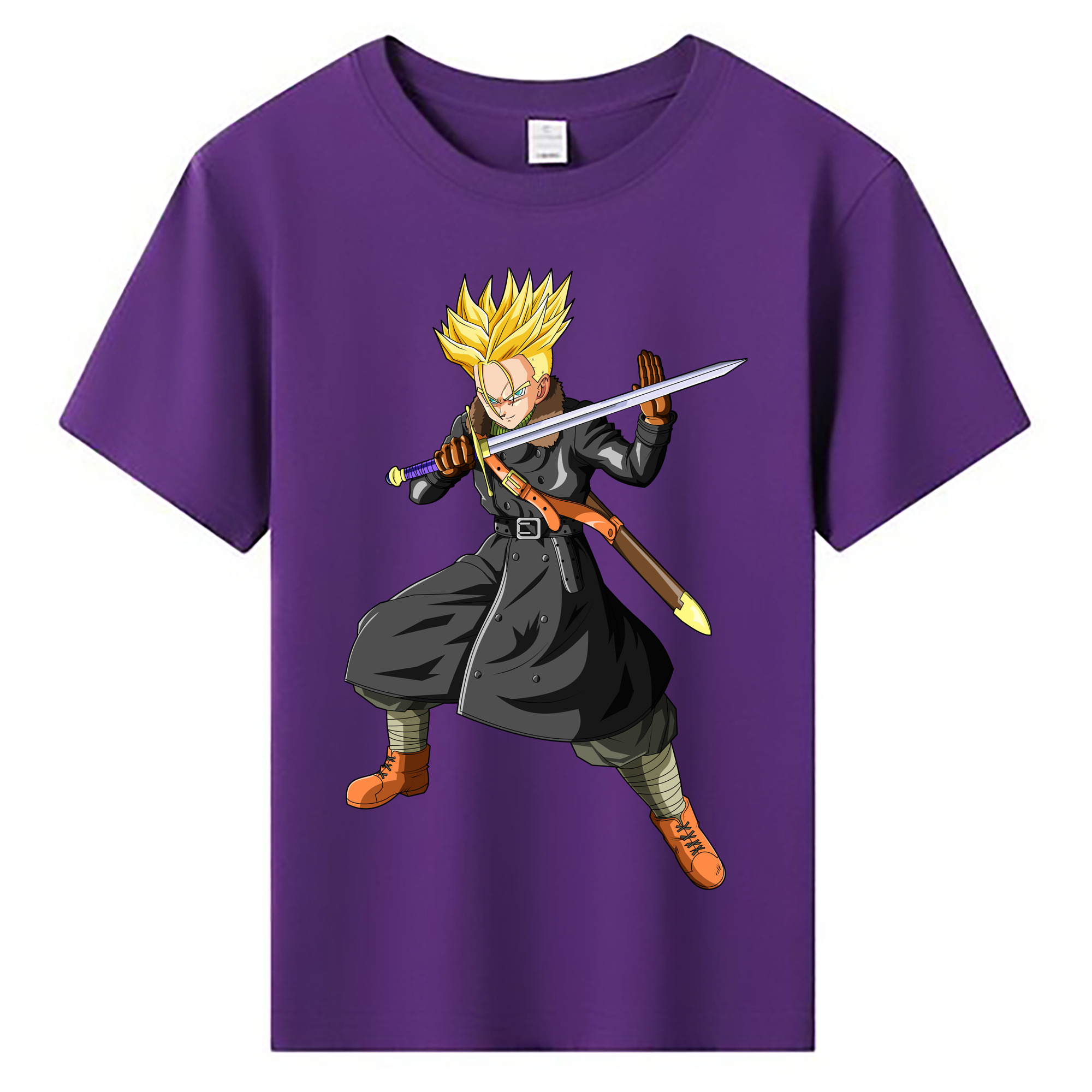 （画像用） ドラゴンボール トランクス（Torankusu）DRAGON BALL Trunks 綿100％キッズTシャツ（フロントプリント）