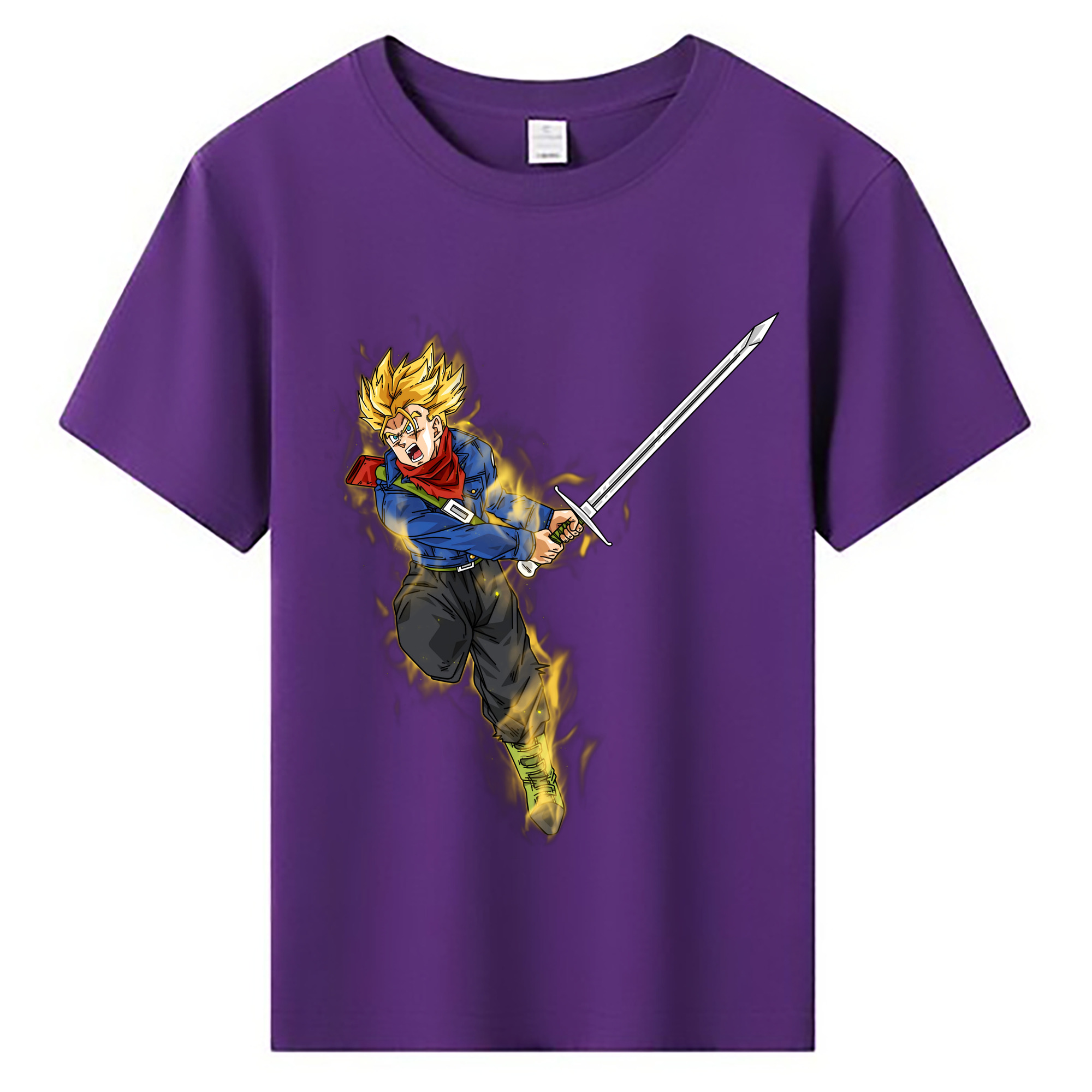 （画像用） ドラゴンボール トランクス（Torankusu）DRAGON BALL Trunks 綿100％キッズTシャツ（フロントプリント）