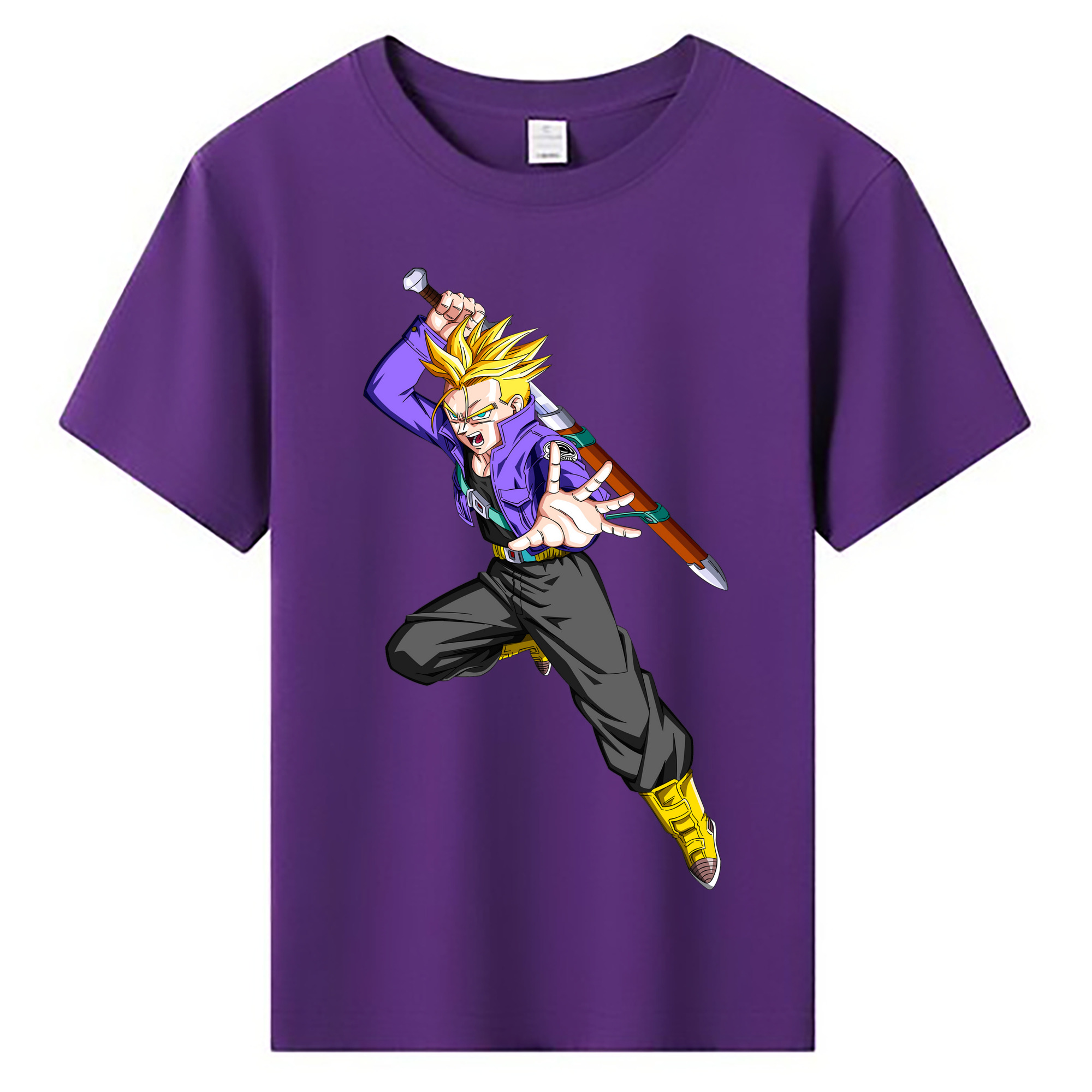（画像用） ドラゴンボール トランクス（Torankusu）DRAGON BALL Trunks 綿100％キッズTシャツ（フロントプリント）