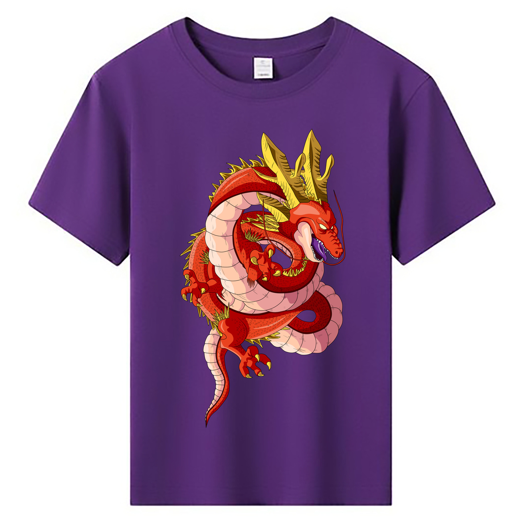 （画像用） ドラゴンボール 神龍 シェンロン DRAGON BALL Shenron 綿100％キッズTシャツ（フロントプリント）