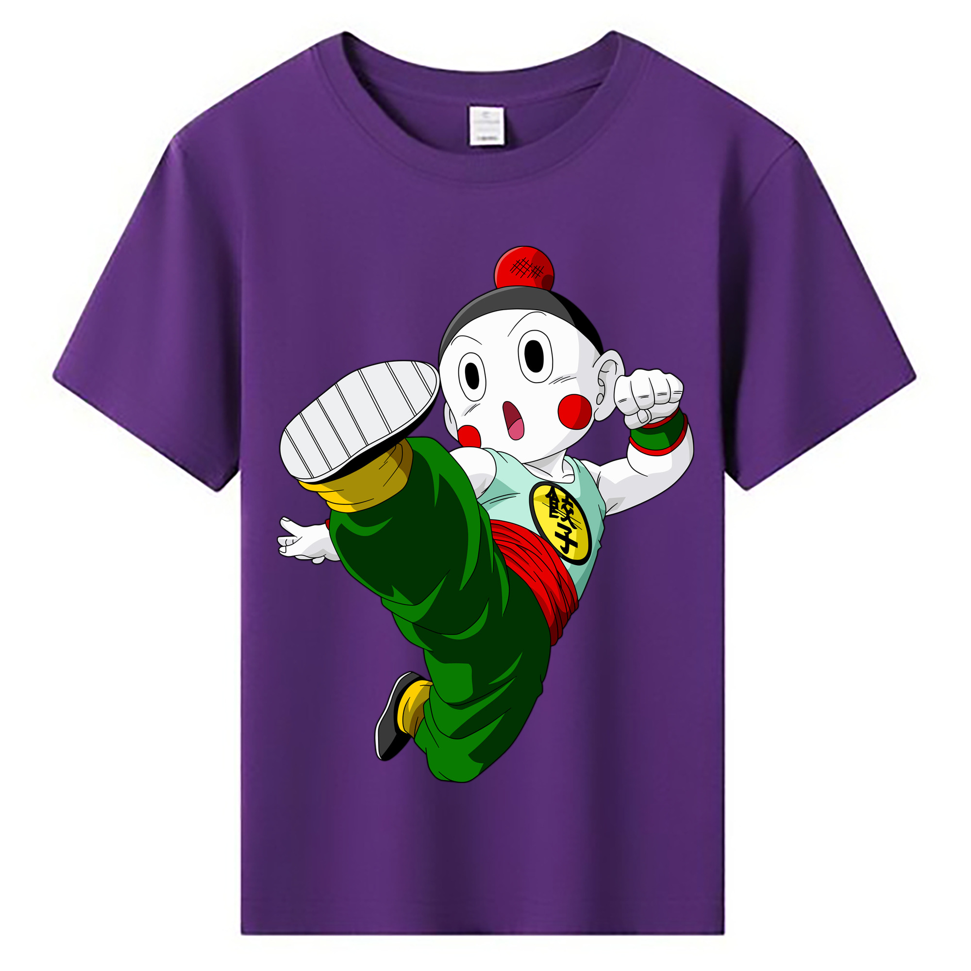 （画像用） ドラゴンボール 餃子（チャオズ）DRAGON BALL Chaoz 綿100％キッズTシャツ（フロントプリント）