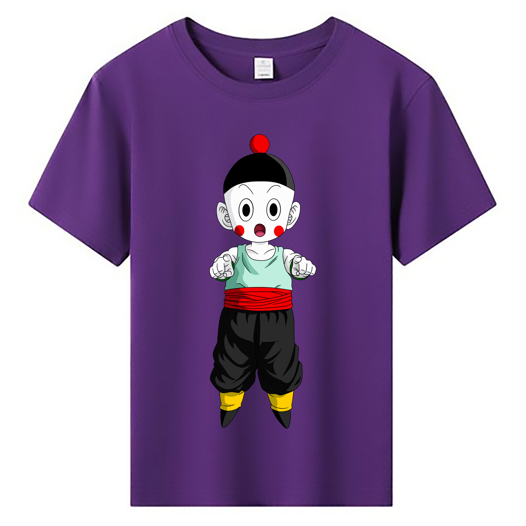 （画像用） ドラゴンボール 餃子（チャオズ）DRAGON BALL Chaoz 綿100％キッズTシャツ（フロントプリント）