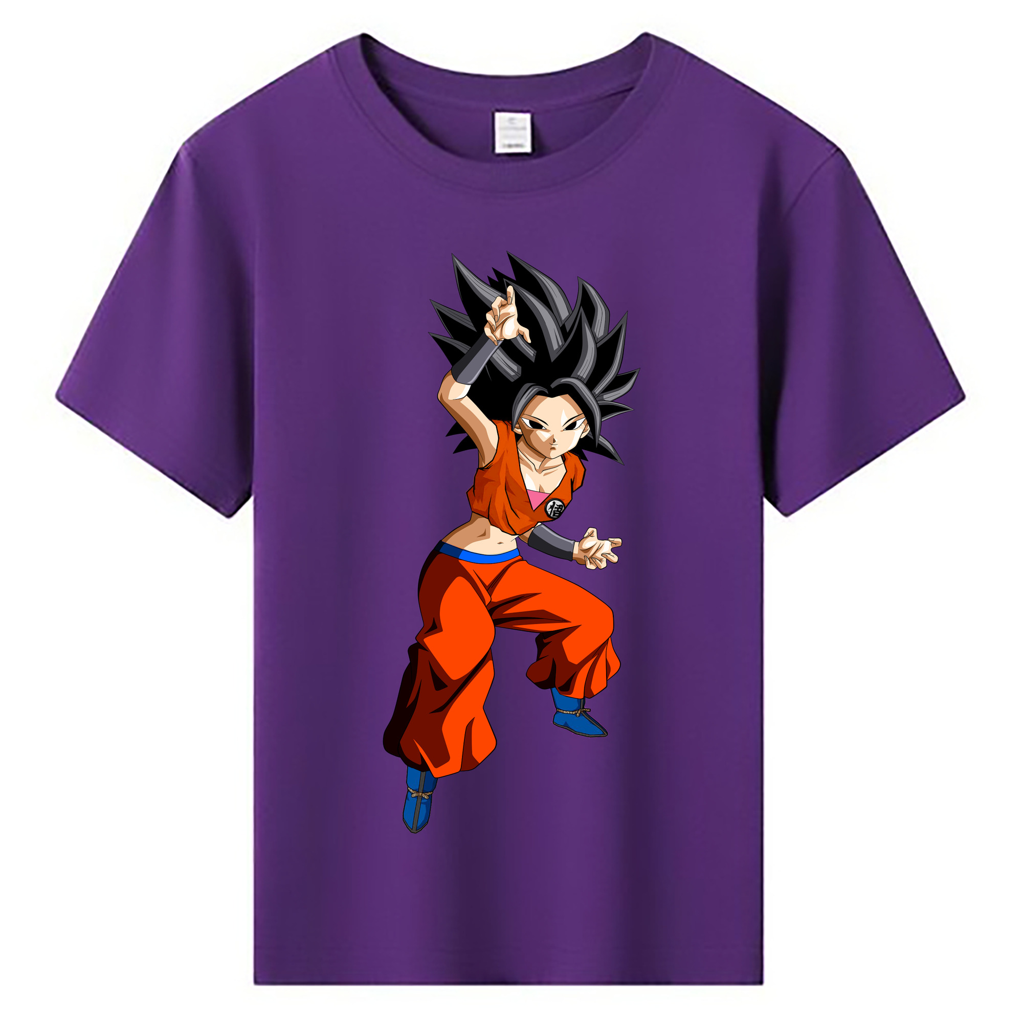 （画像用） ドラゴンボール カリフラ DRAGON BALL Caulifla 綿100％キッズTシャツ（フロントプリント）