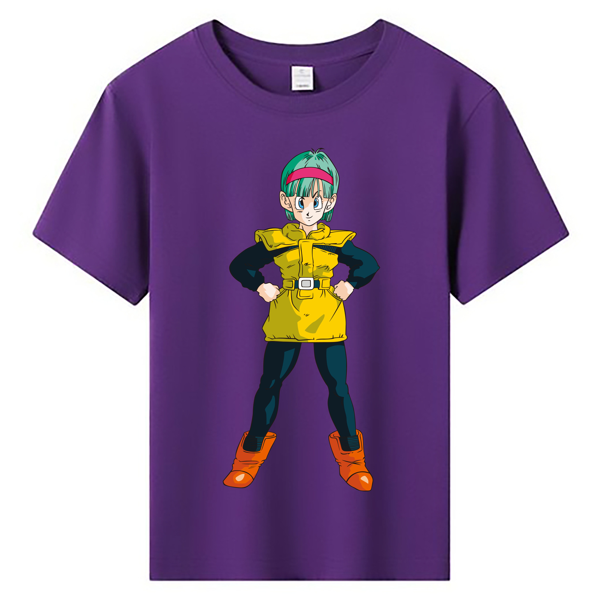（画像用） ドラゴンボール ブルマ DRAGON BALL Bulma 綿100％キッズTシャツ（フロントプリント）