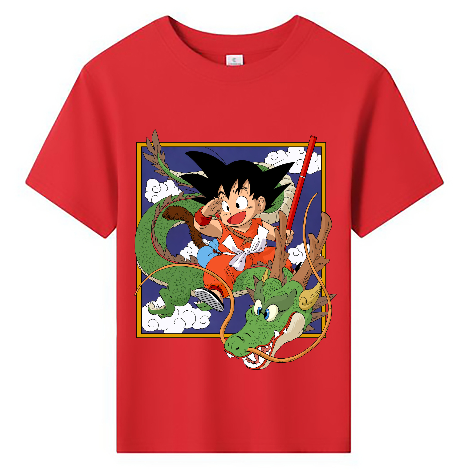 （画像用） ドラゴンボール 孫悟空（そん ごくう）Son Goku カカロット DRAGON BALL Kakarotto 綿100％キッズTシャツ（フロントプリント）