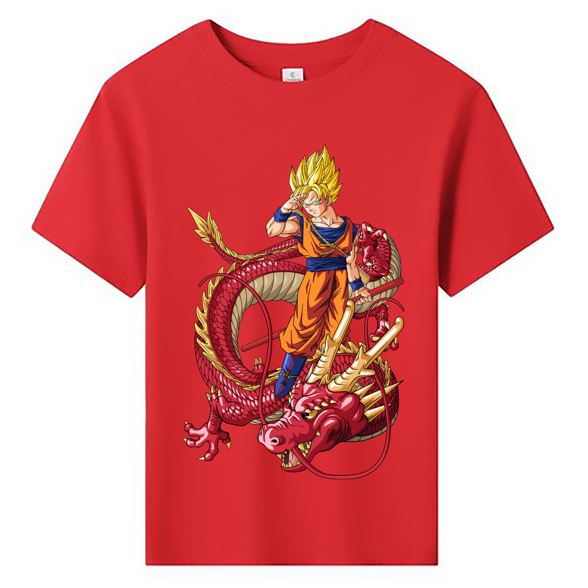 （画像用） ドラゴンボール 孫悟空（そん ごくう）Son Goku カカロット DRAGON BALL Kakarotto 綿100％キッズTシャツ（フロントプリント）