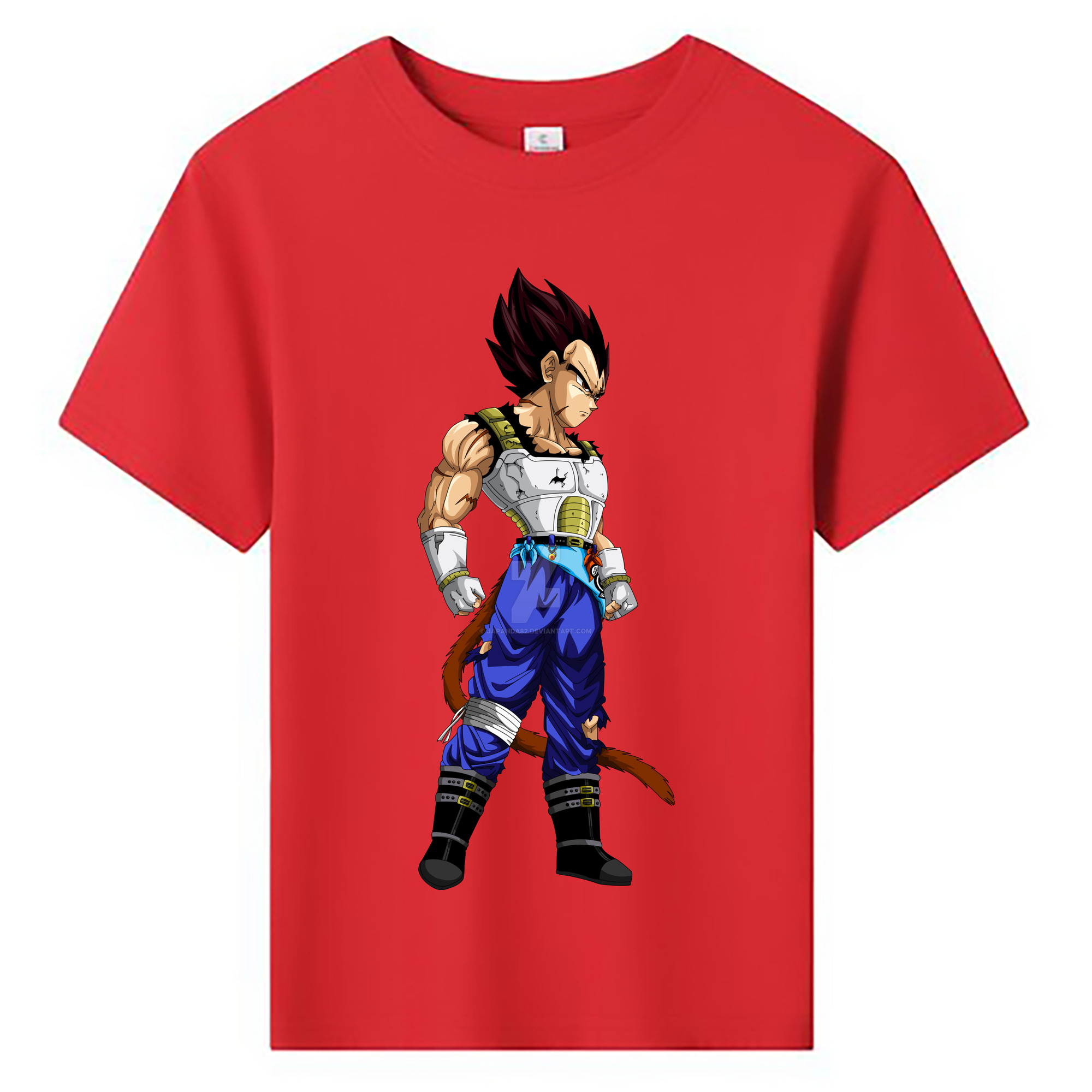 （画像用） ドラゴンボール ベジータ四世（Bejīta Yonsei）DRAGON BALL Vegeta IV 綿100％キッズTシャツ（フロントプリント）