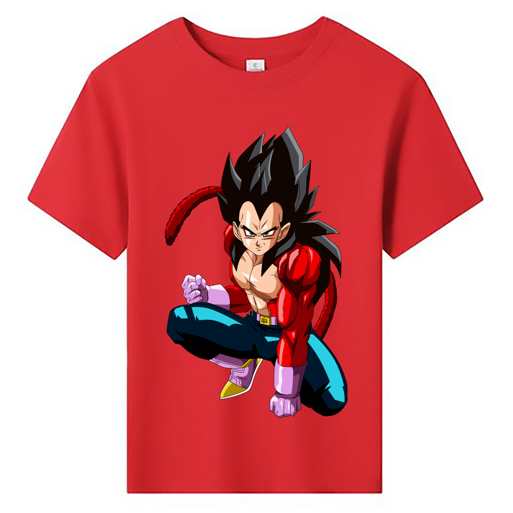 （画像用） ドラゴンボール ベジータ四世（Bejīta Yonsei）DRAGON BALL Vegeta IV 綿100％キッズTシャツ（フロントプリント）