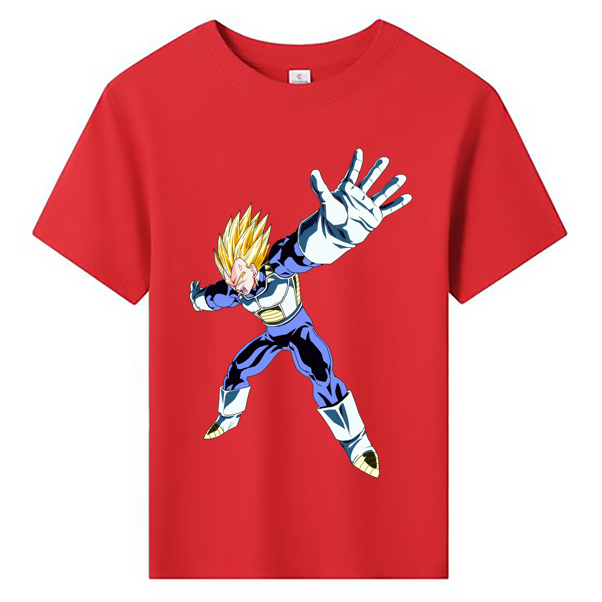 （画像用） ドラゴンボール ベジータ四世（Bejīta Yonsei）DRAGON BALL Vegeta IV 綿100％キッズTシャツ（フロントプリント）