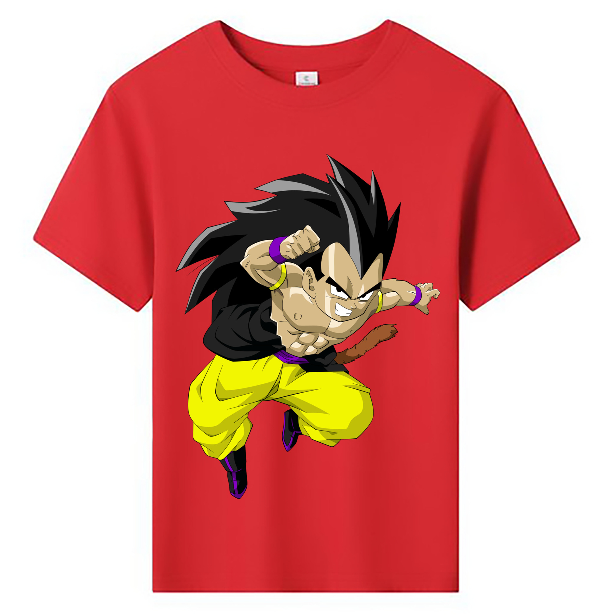 （画像用） ドラゴンボール ベジータ四世（Bejīta Yonsei）DRAGON BALL Vegeta IV 綿100％キッズTシャツ（フロントプリント）