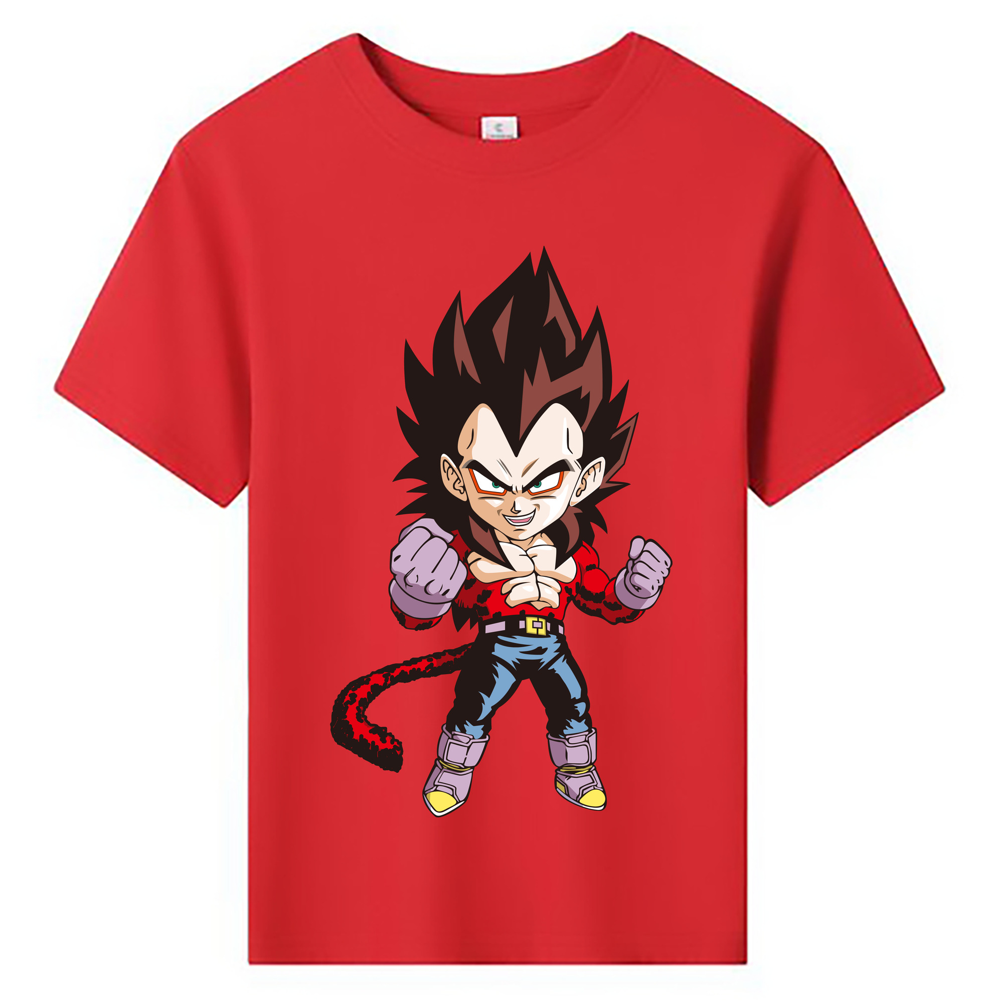 （画像用） ドラゴンボール ベジータ四世（Bejīta Yonsei）DRAGON BALL Vegeta IV 綿100％キッズTシャツ（フロントプリント）