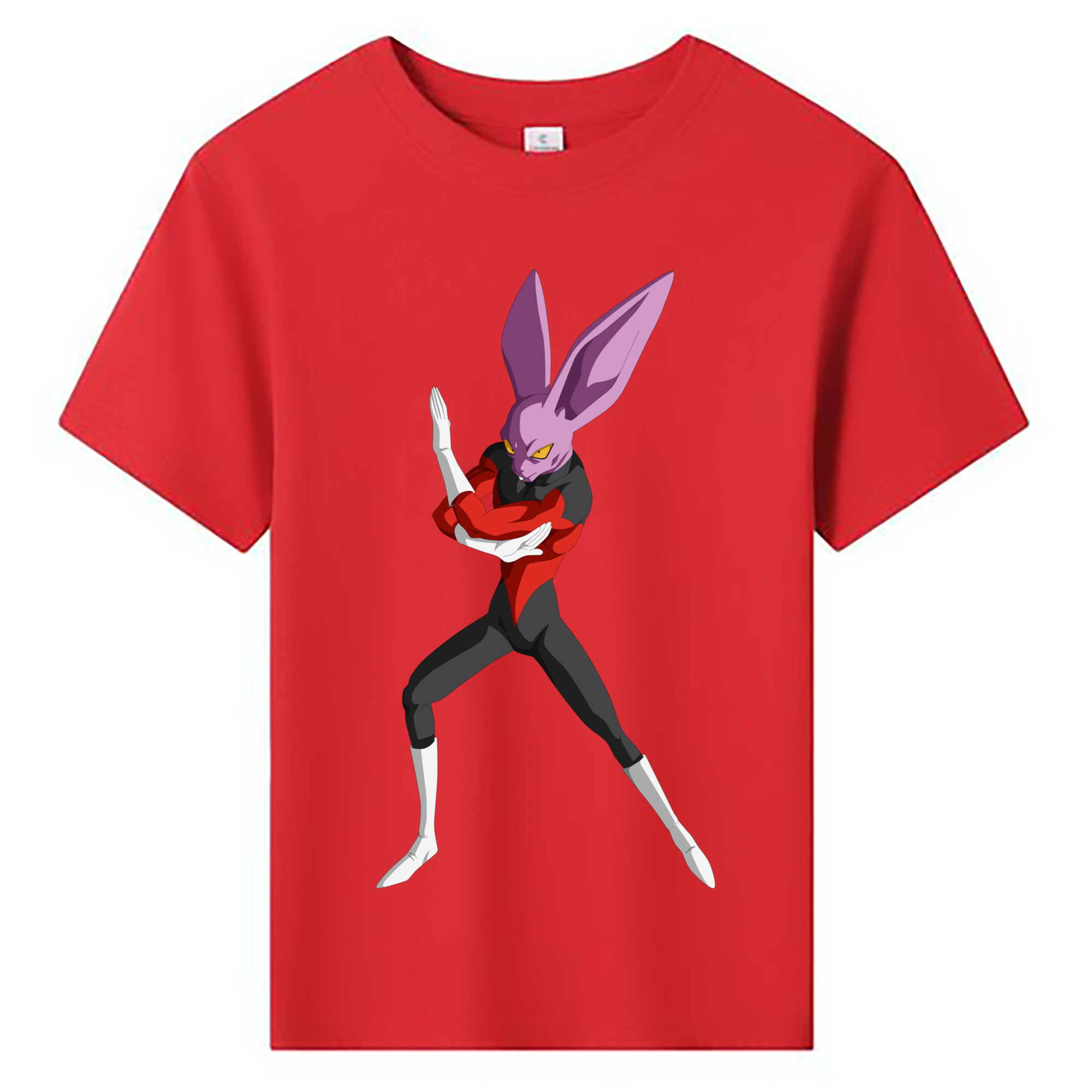 （画像用） ドラゴンボール ビルス 破壊神ビルス DRAGON BALL Beerus Birusu 綿100％キッズTシャツ（フロントプリント）