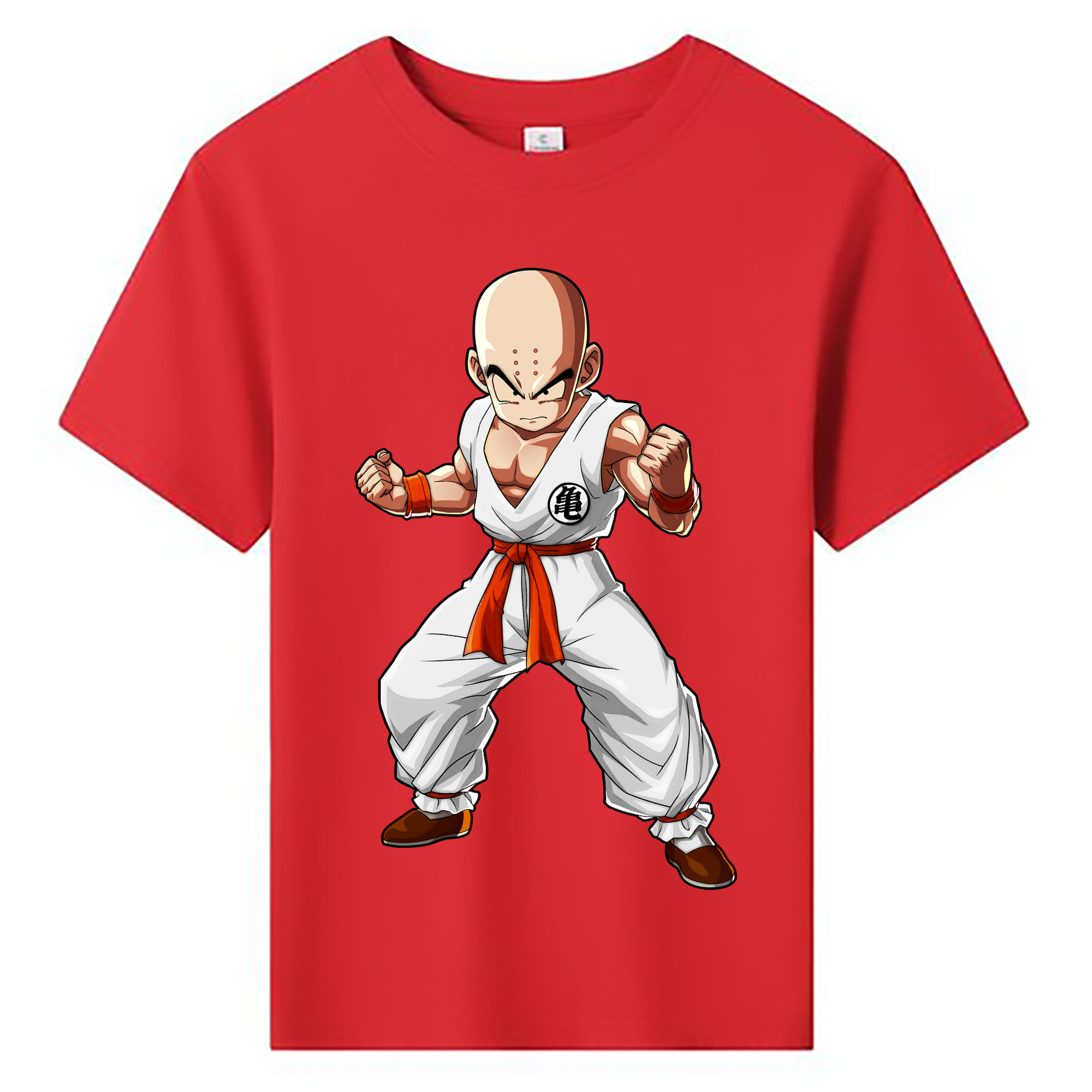 （画像用） ドラゴンボール クリリン DRAGON BALL krillin 綿100％キッズTシャツ（フロントプリント）