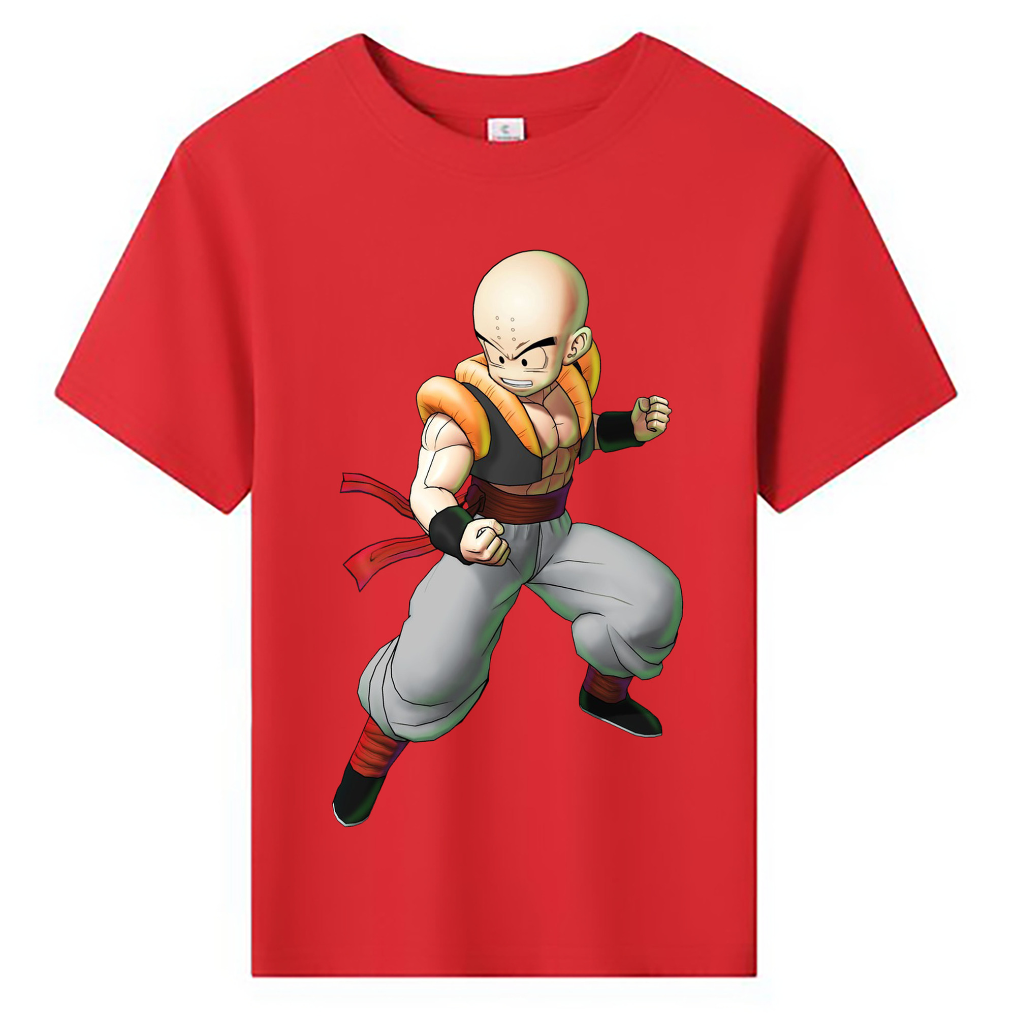 （画像用） ドラゴンボール クリリン DRAGON BALL krillin 綿100％キッズTシャツ（フロントプリント）