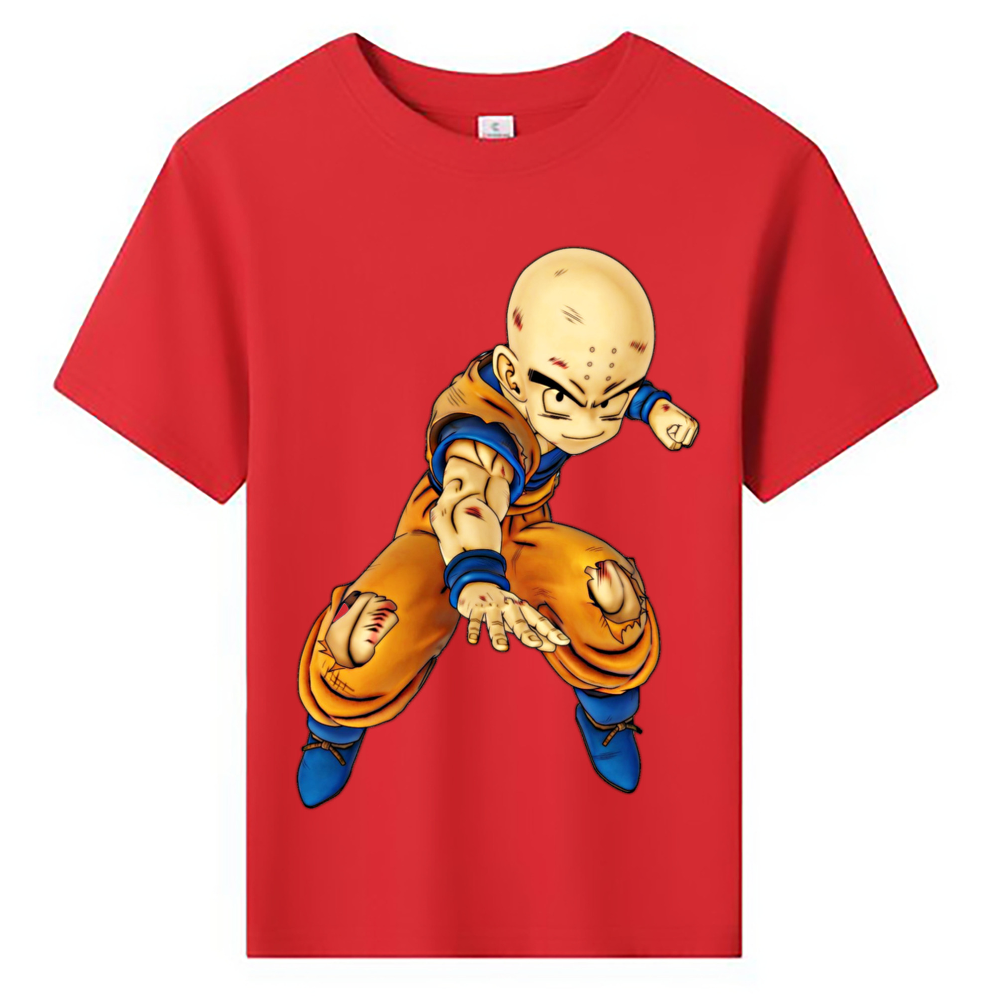 （画像用） ドラゴンボール クリリン DRAGON BALL krillin 綿100％キッズTシャツ（フロントプリント）