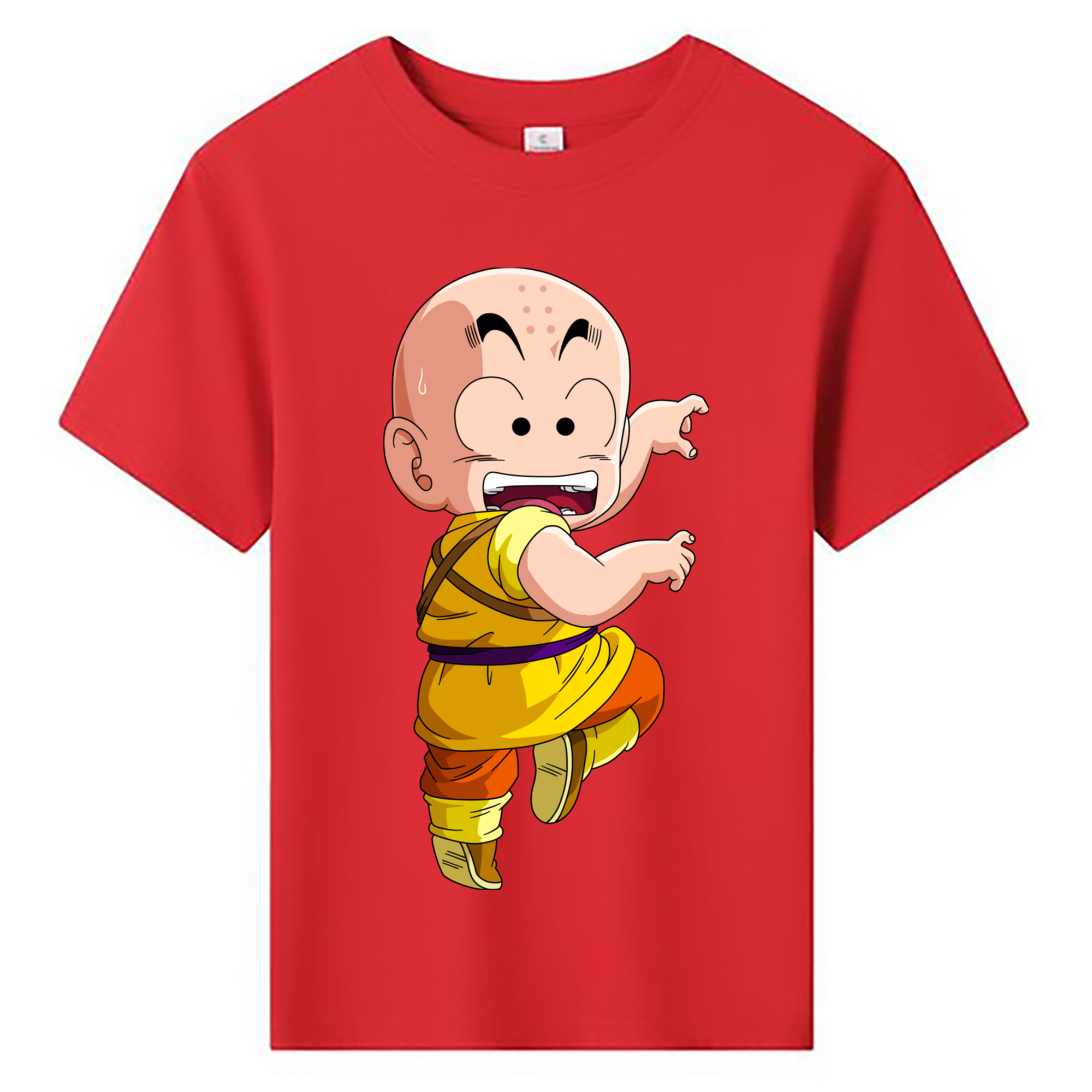 （画像用） ドラゴンボール クリリン DRAGON BALL krillin 綿100％キッズTシャツ（フロントプリント）