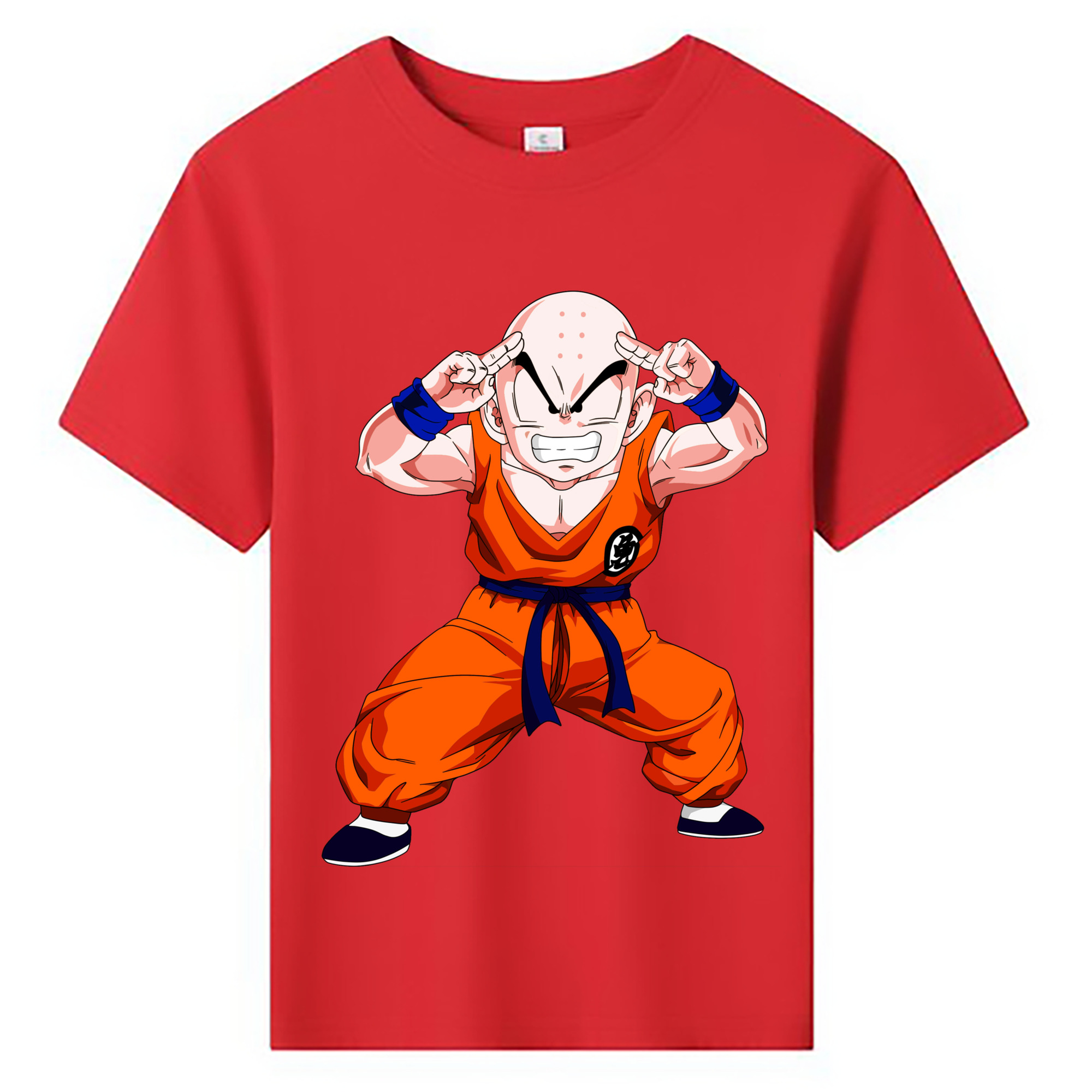 （画像用） ドラゴンボール クリリン DRAGON BALL krillin 綿100％キッズTシャツ（フロントプリント）